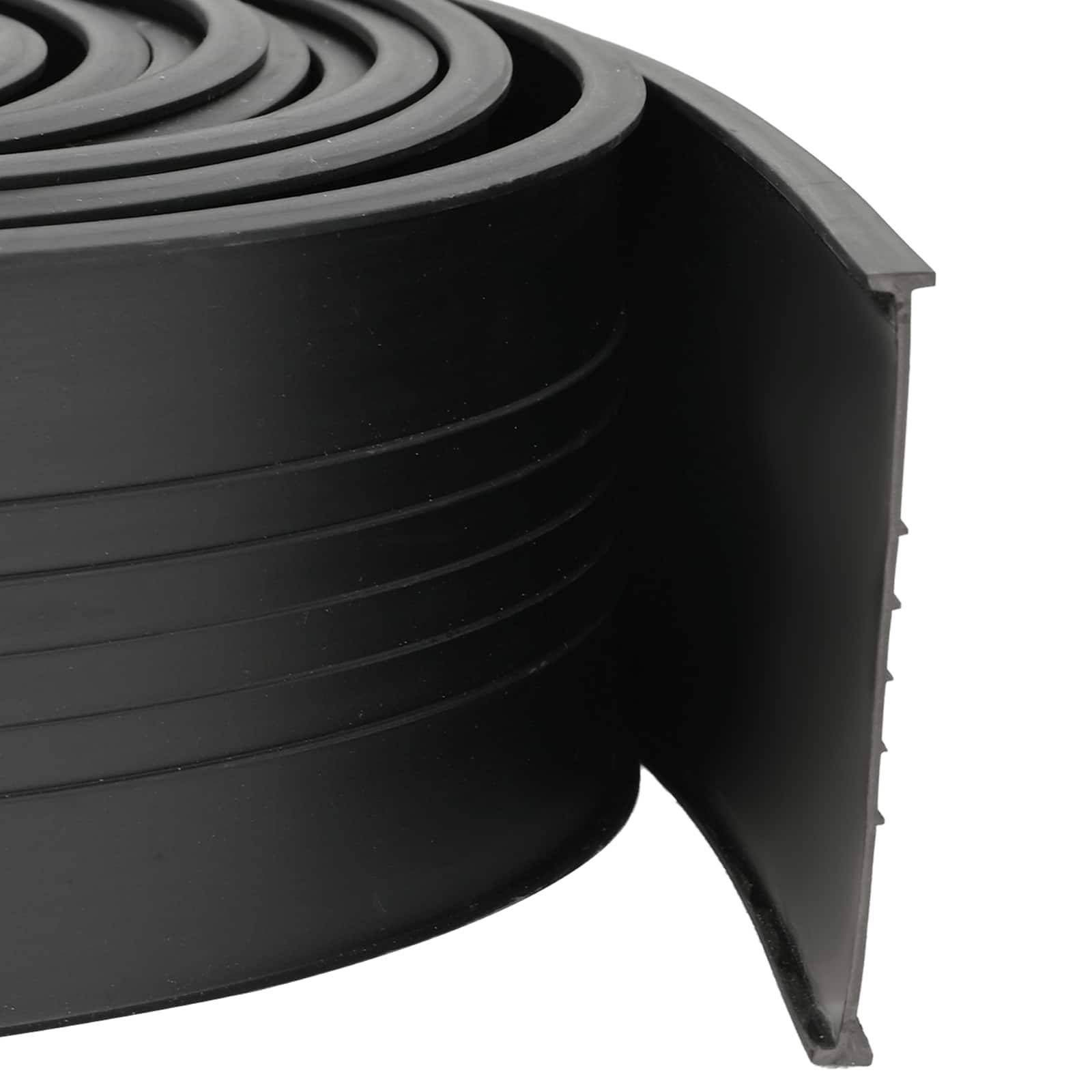vidaXL Garage Türdichtung Schwarz 70 x 6 mm 5,5 m PVC