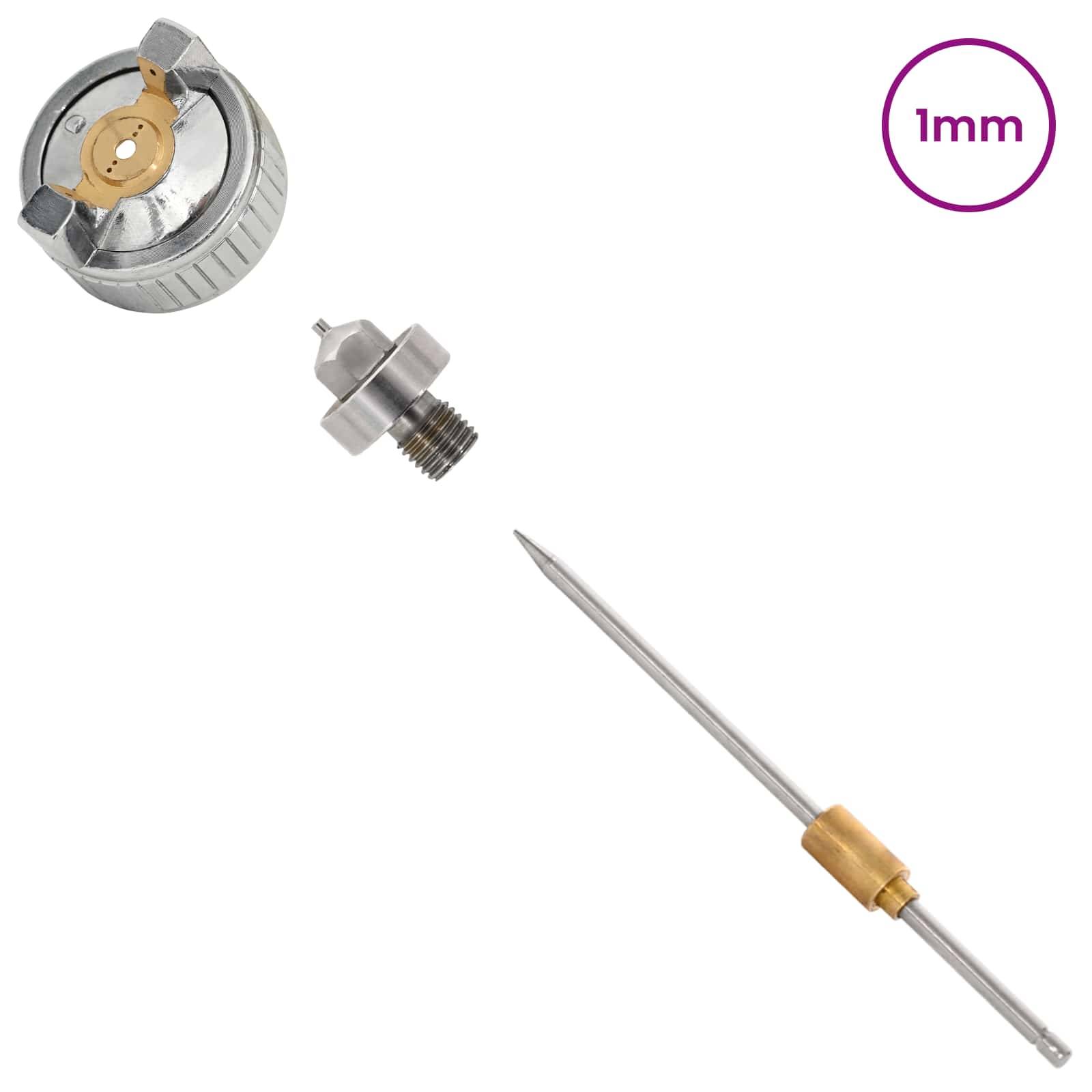vidaXL HVLP Spritzpistole Düse 0,8 mm Düse Silber Edelstahl