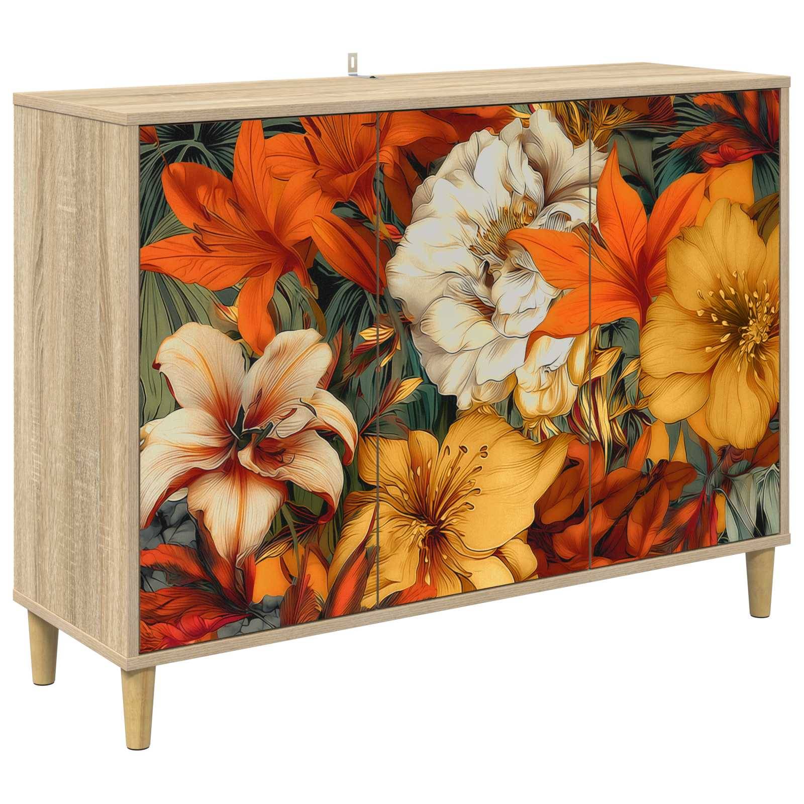 vidaXL Sideboard GENNEP Sonoma 102 x 33 x 75 cm Holzwerkstoff