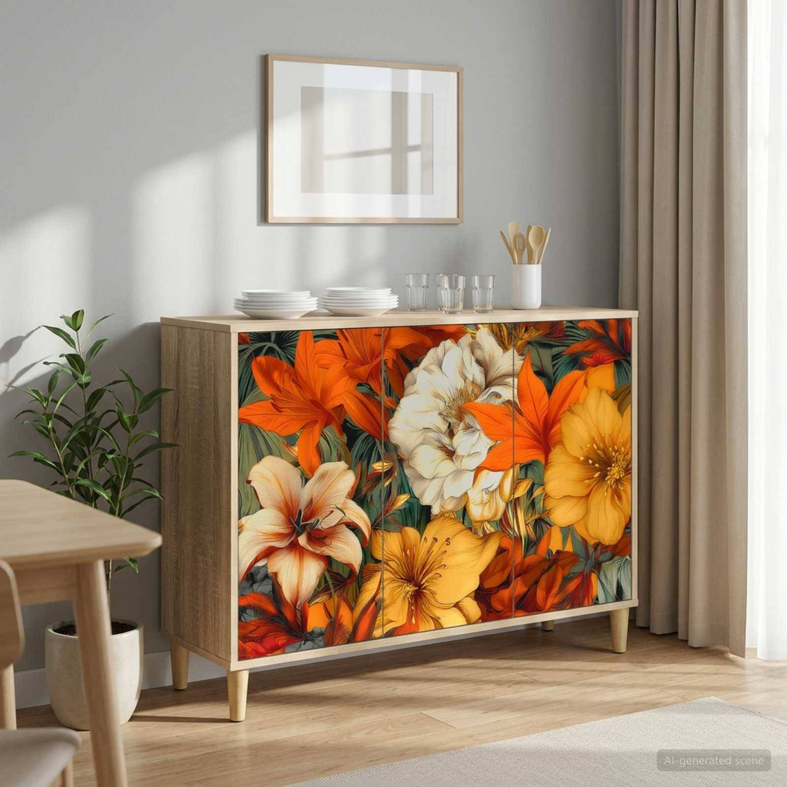 vidaXL Sideboard GENNEP Sonoma 102 x 33 x 75 cm Holzwerkstoff