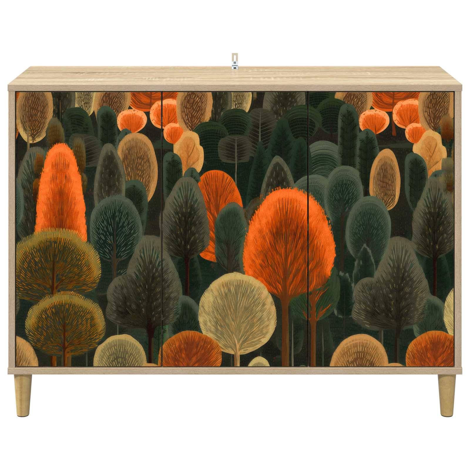 vidaXL Sideboard ZAANDAM Sonoma 102 x 33 x 75 cm Holzwerkstoff