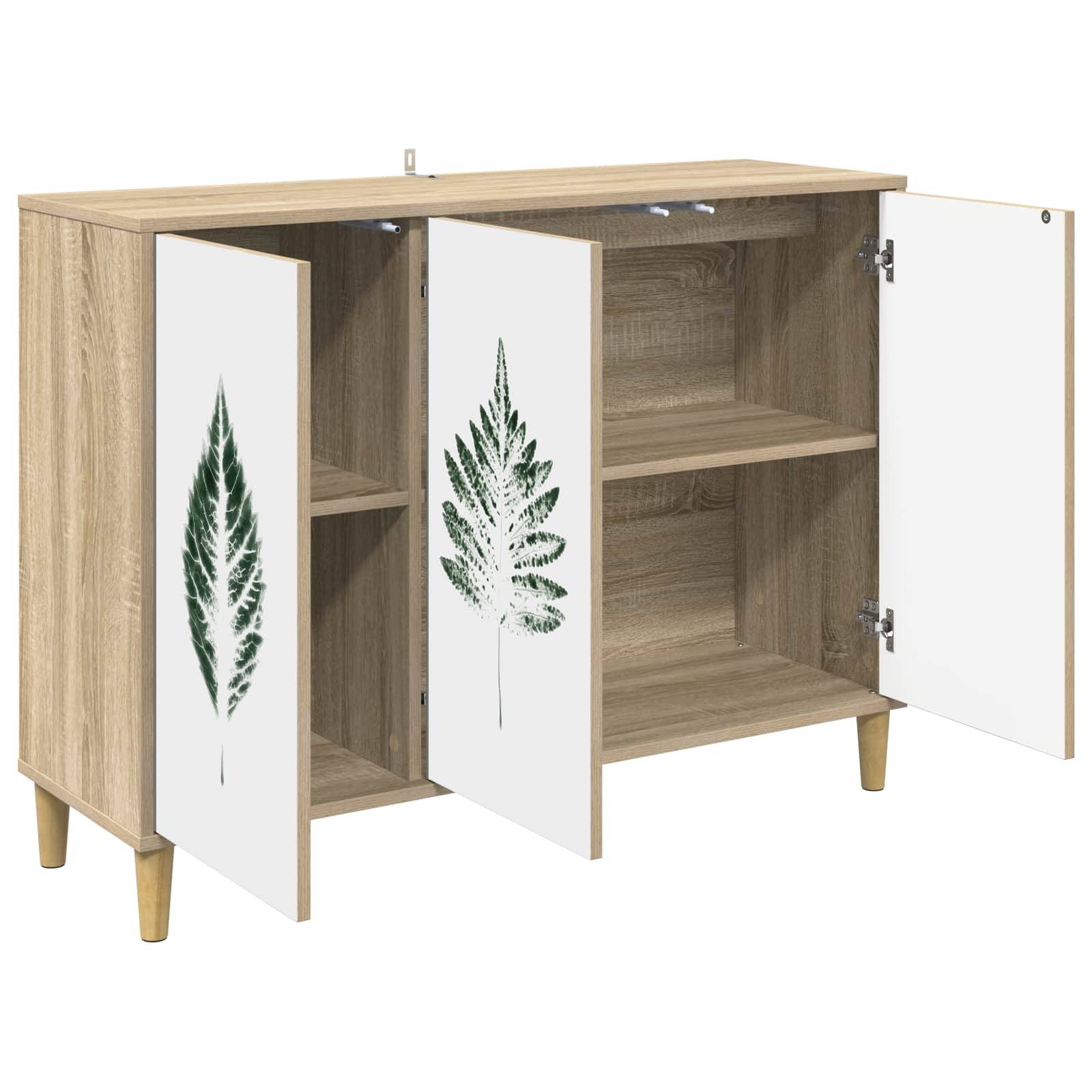 vidaXL Sideboard HANAU Sonoma 102 x 33 x 75 cm Holzwerkstoff