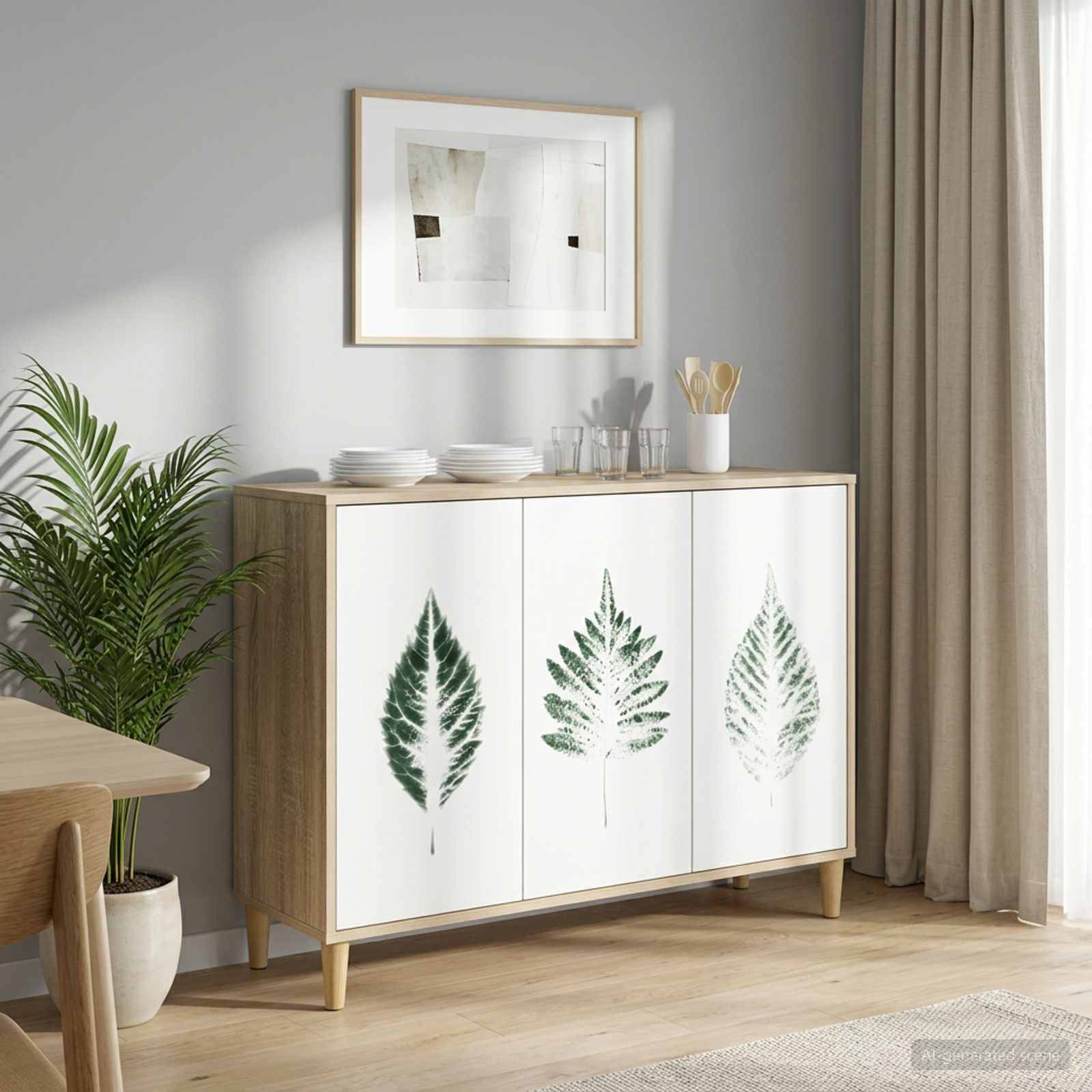 vidaXL Sideboard HANAU Sonoma 102 x 33 x 75 cm Holzwerkstoff