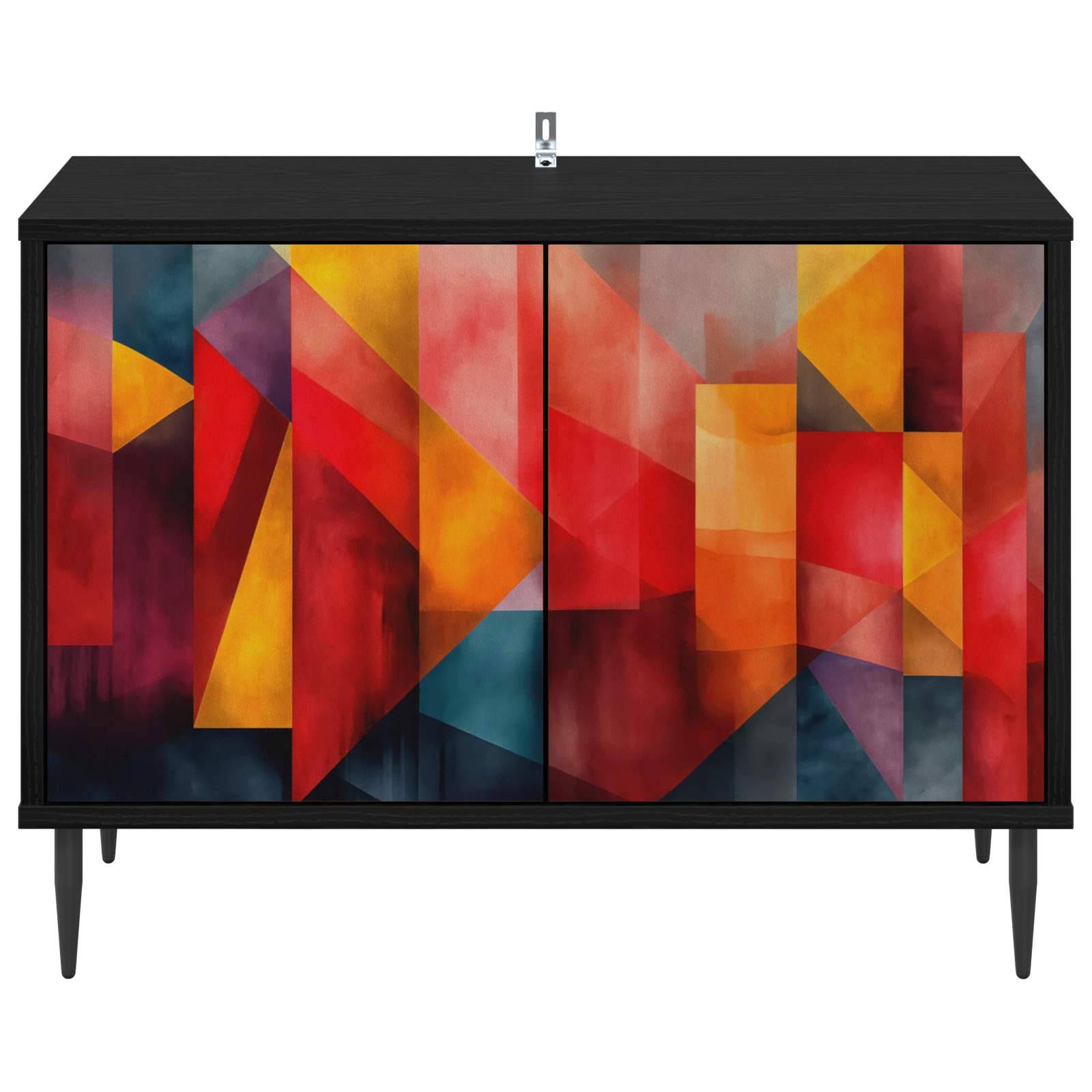 vidaXL TV-Schrank HEESCH 69 x 33 x 50,5 cm Schwarz Eichen-Optik