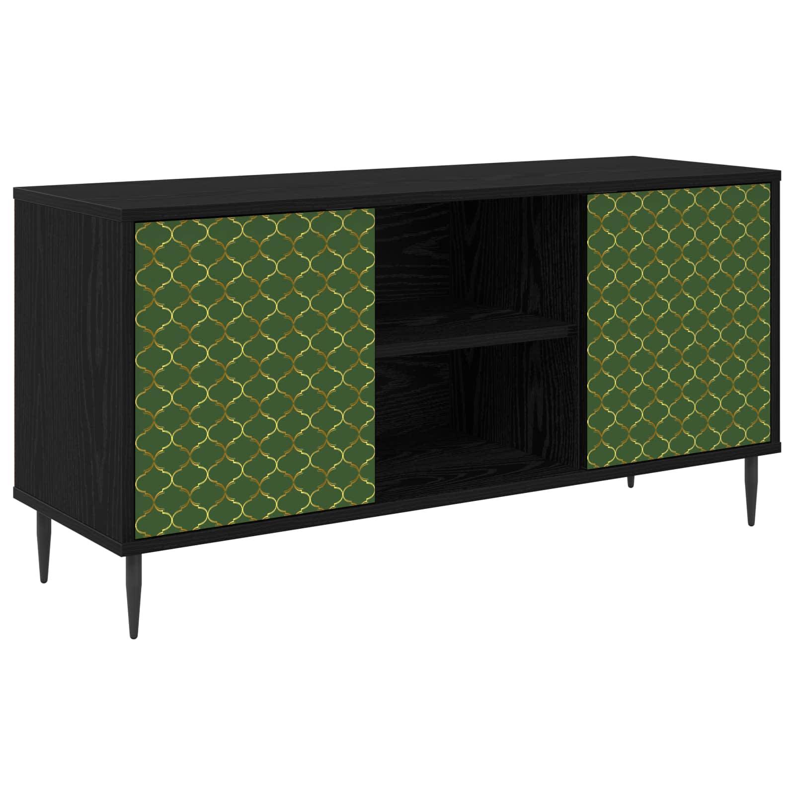 vidaXL TV-Schrank GELEEN 102 x 33 x 51 cm Schwarz Eichen-Optik