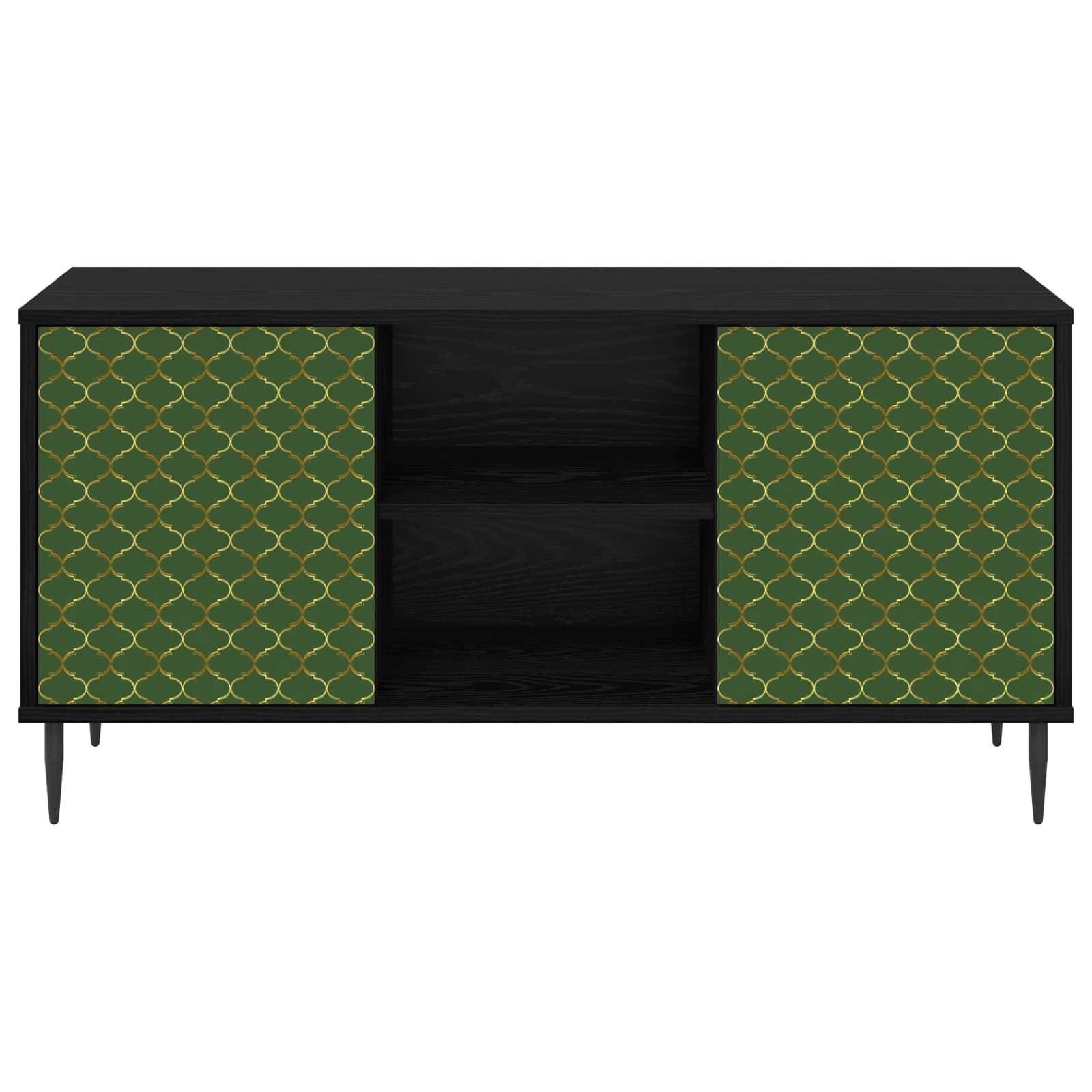 vidaXL TV-Schrank GELEEN 102 x 33 x 51 cm Schwarz Eichen-Optik