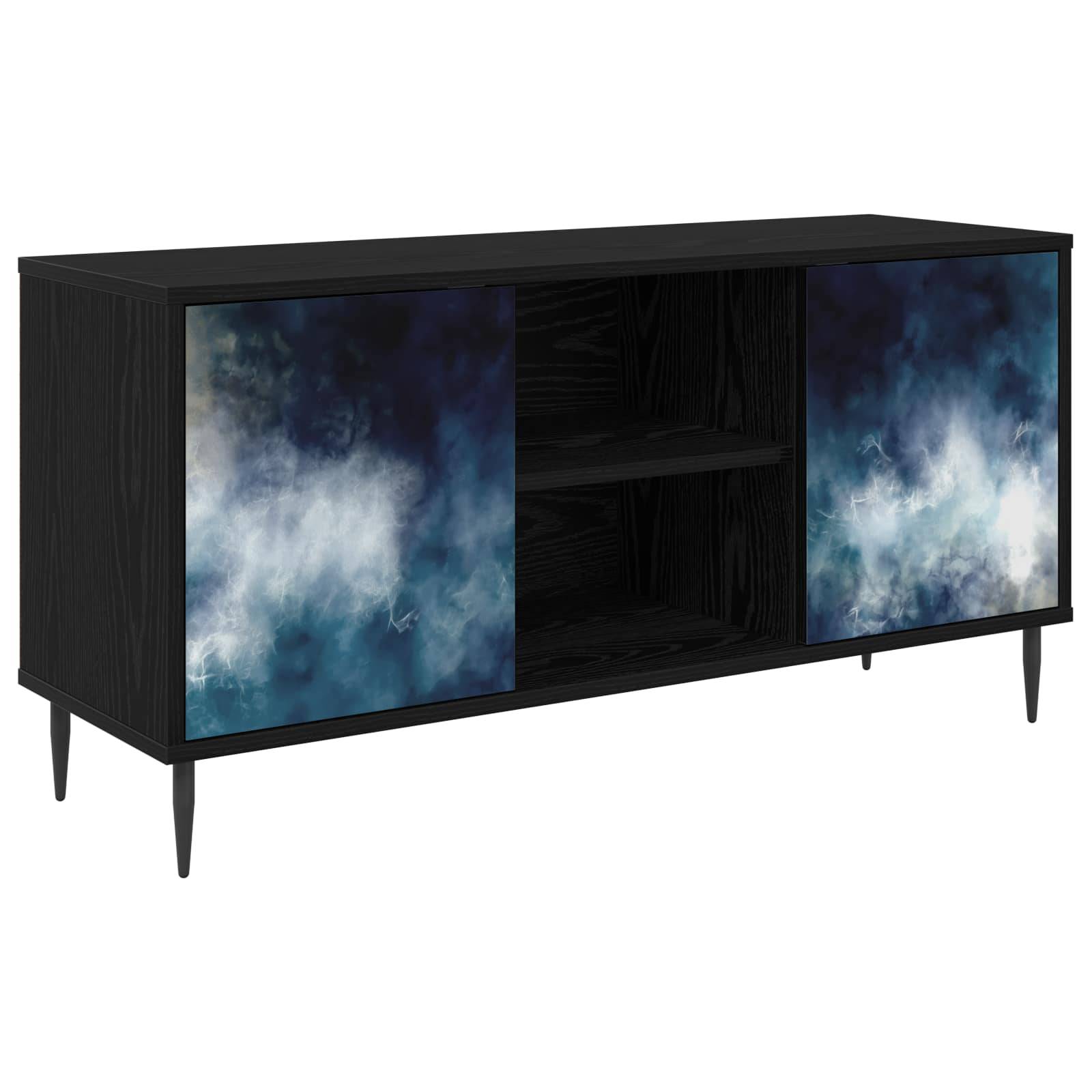 vidaXL TV-Schrank RAALTE 102 x 33 x 51 cm Schwarz Eichen-Optik