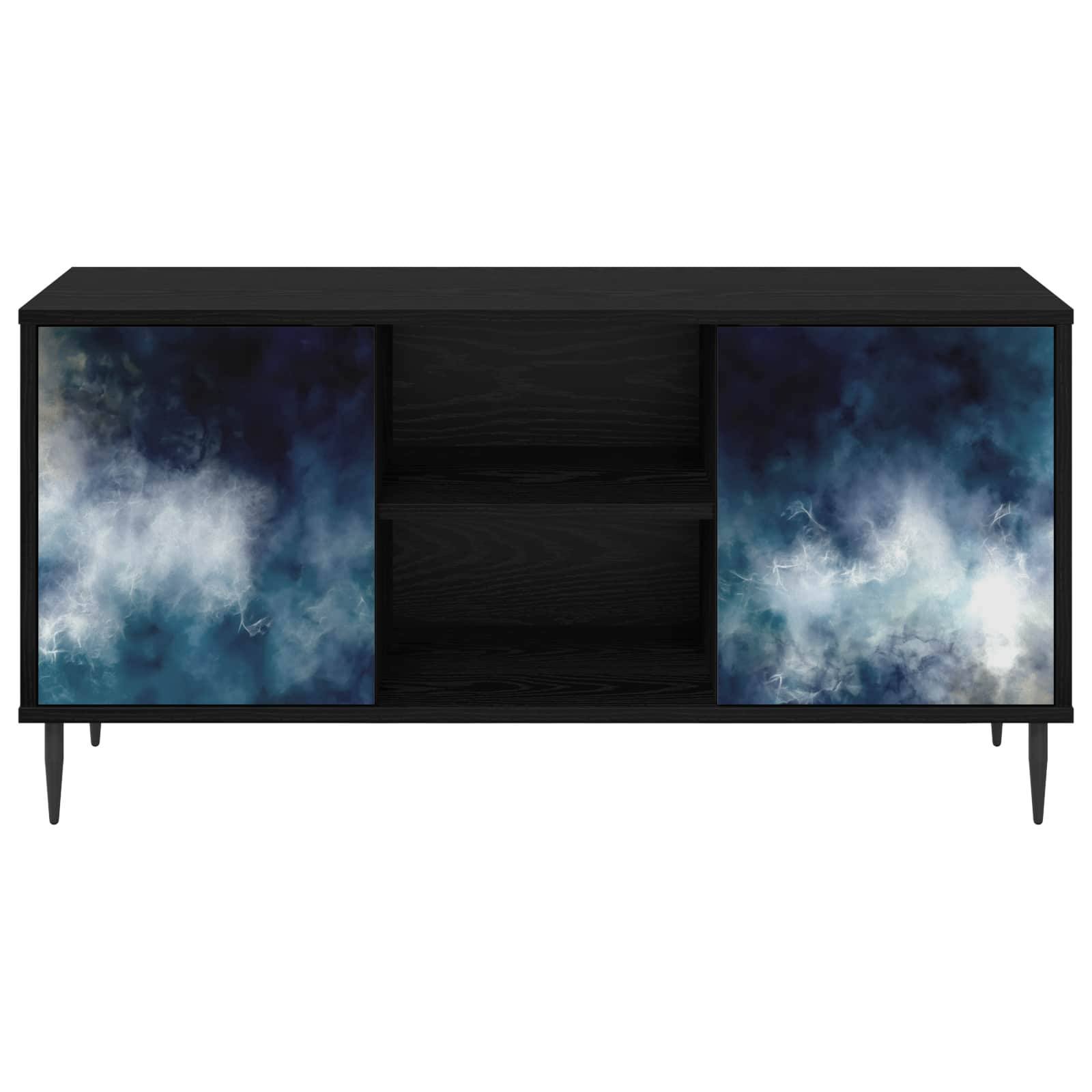 vidaXL TV-Schrank RAALTE 102 x 33 x 51 cm Schwarz Eichen-Optik