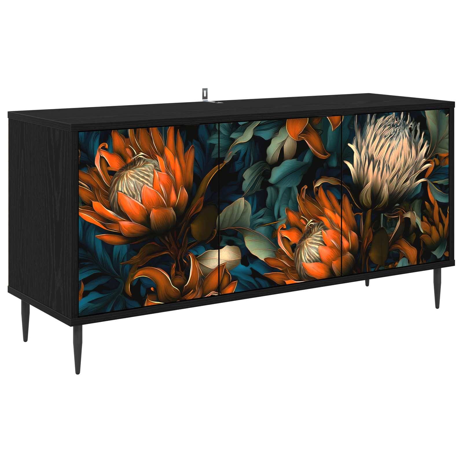vidaXL TV-Schrank LOCHEM 102 x 33 x 51 cm Schwarz Eichen-Optik