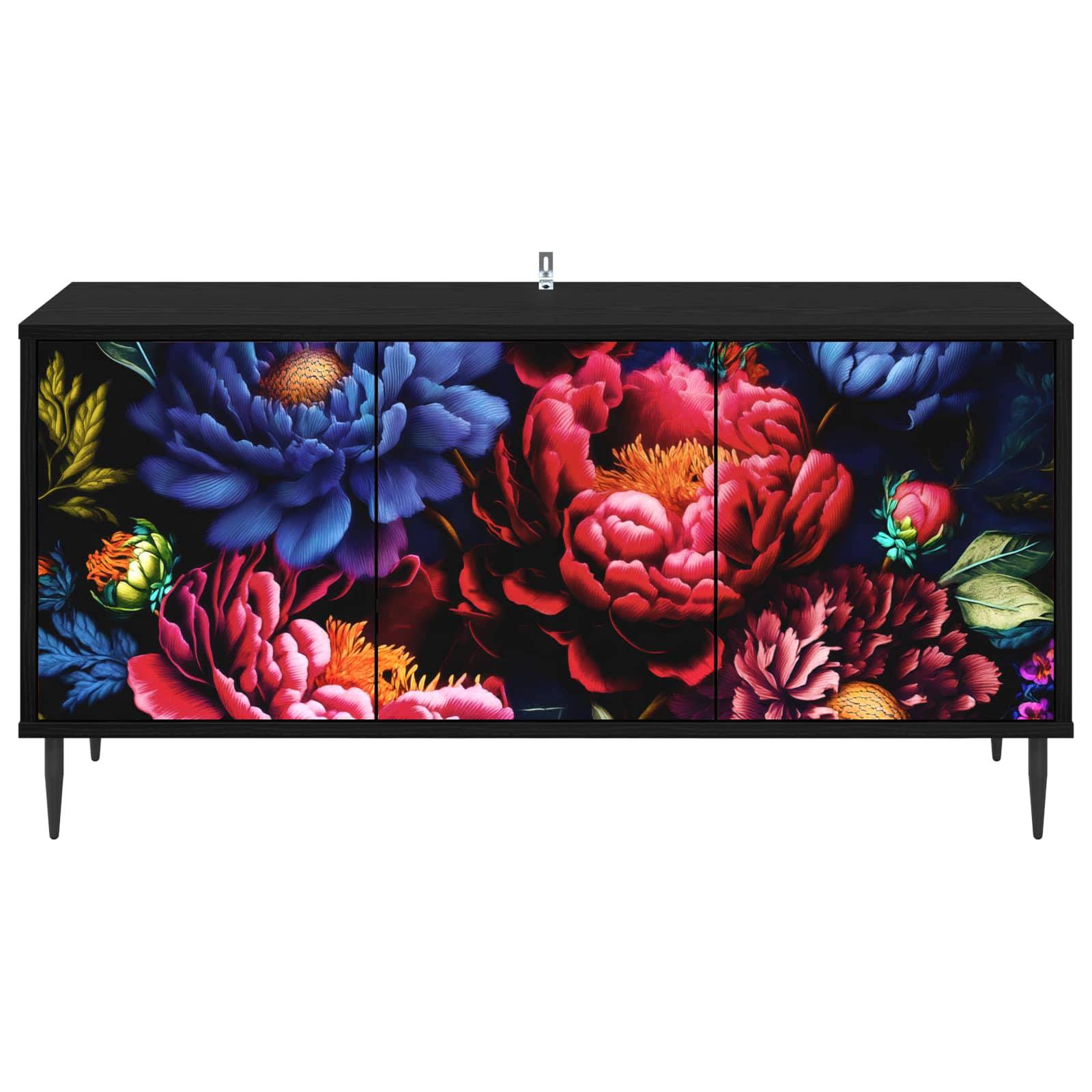 vidaXL TV-Schrank KIEL 102 x 33 x 51 cm Schwarz Eichen-Optik