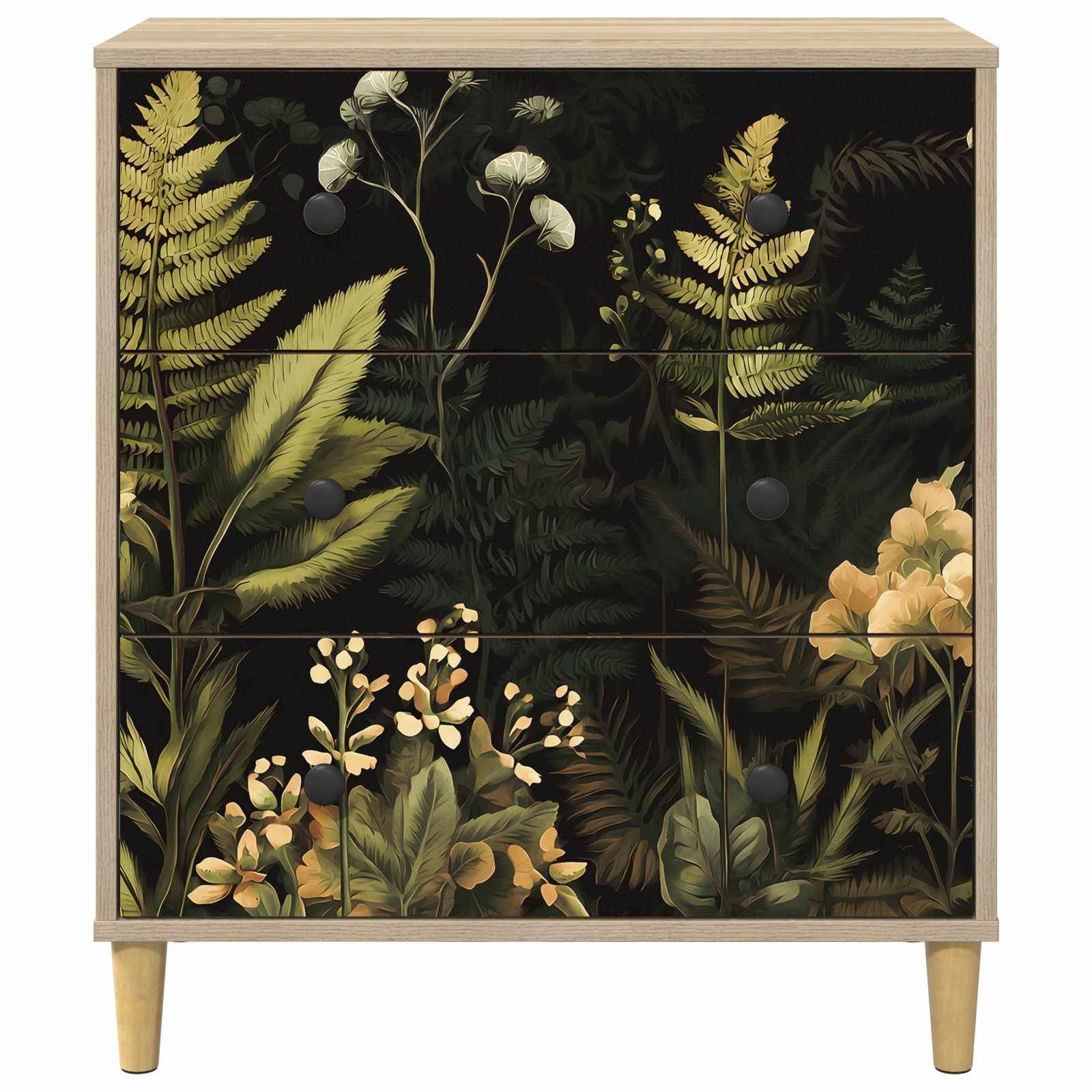 vidaXL Kommode RHENEN Dschungelmotiv 66 x 36,5 x 75 cm Holzwerkstoff