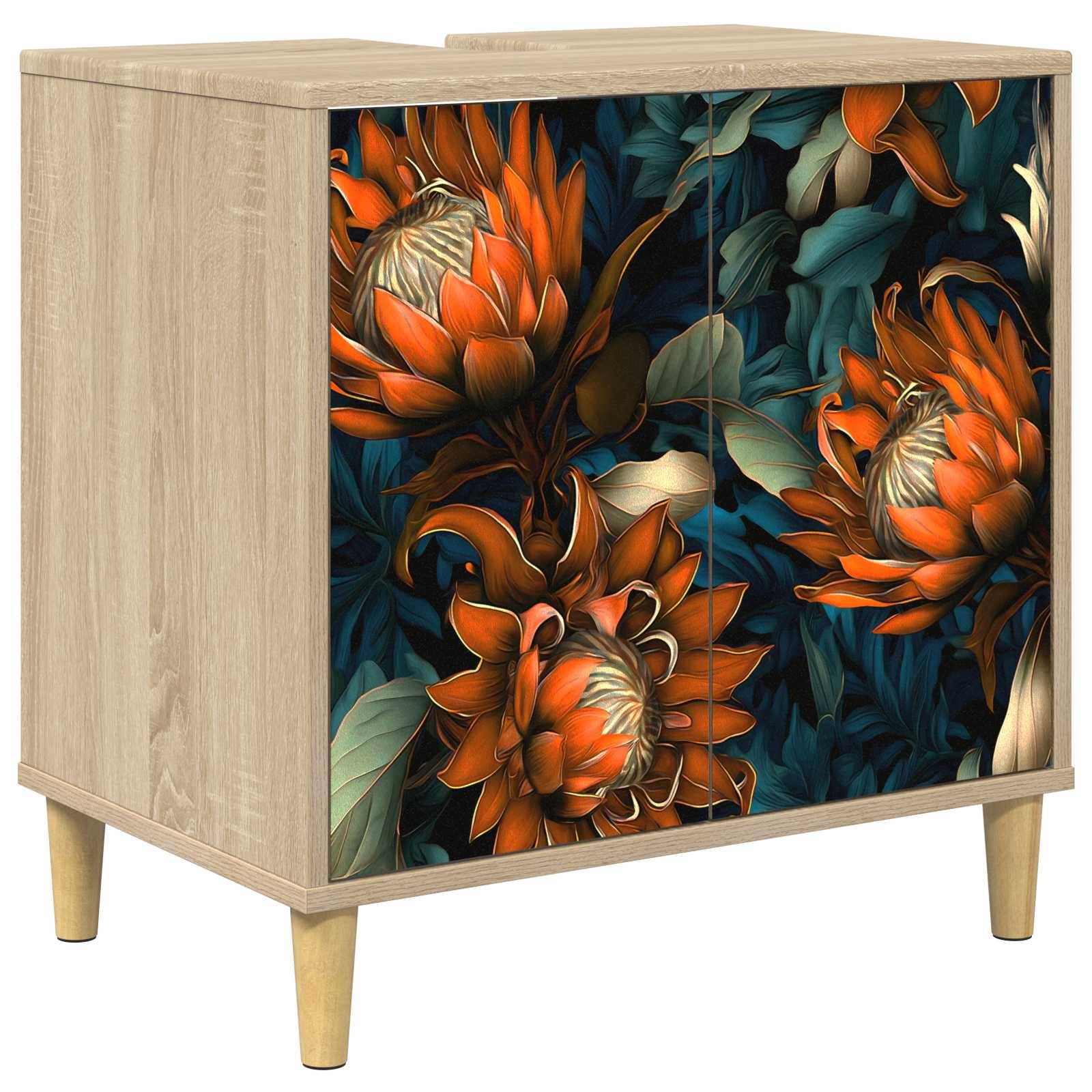 vidaXL Badezimmerschrank LOCHEM Sonoma 60 x 40 x 60 cm Holzwerkstoff