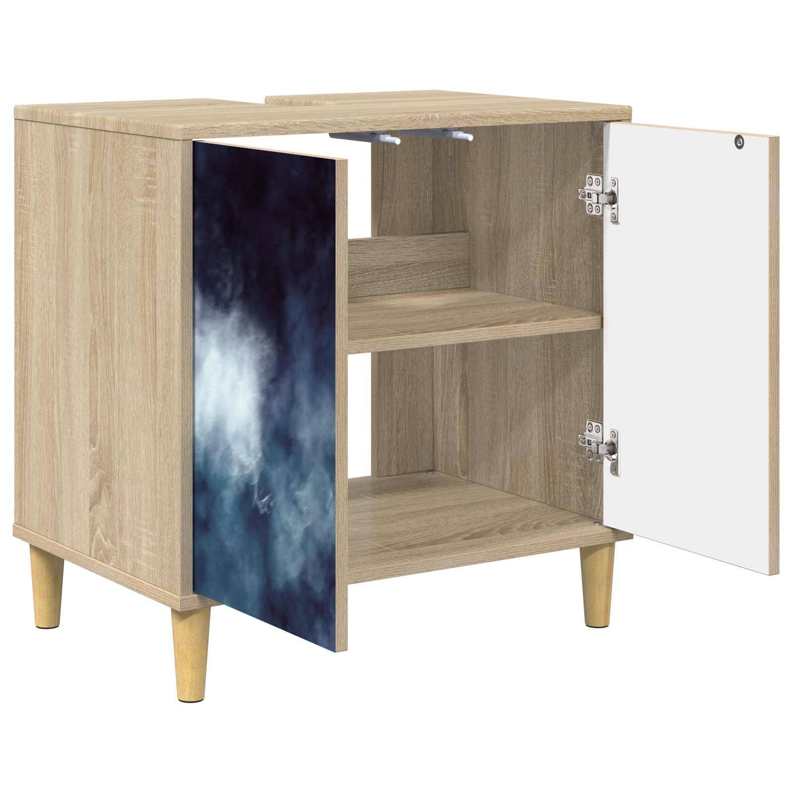 vidaXL Badezimmerschrank RAALTE Sonoma 60 x 40 x 60 cm Holzwerkstoff