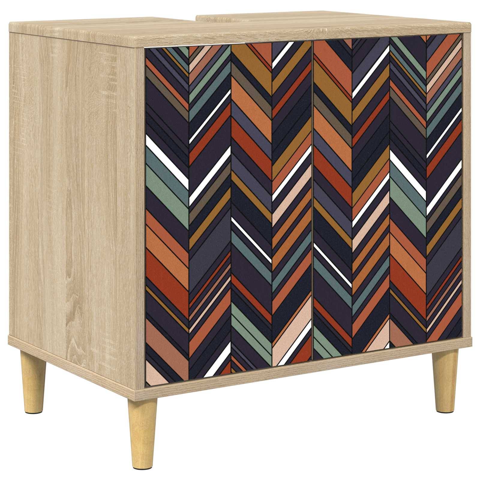 vidaXL Badezimmerschrank OMMEN Sonoma 60 x 40 x 60 cm Holzwerkstoff