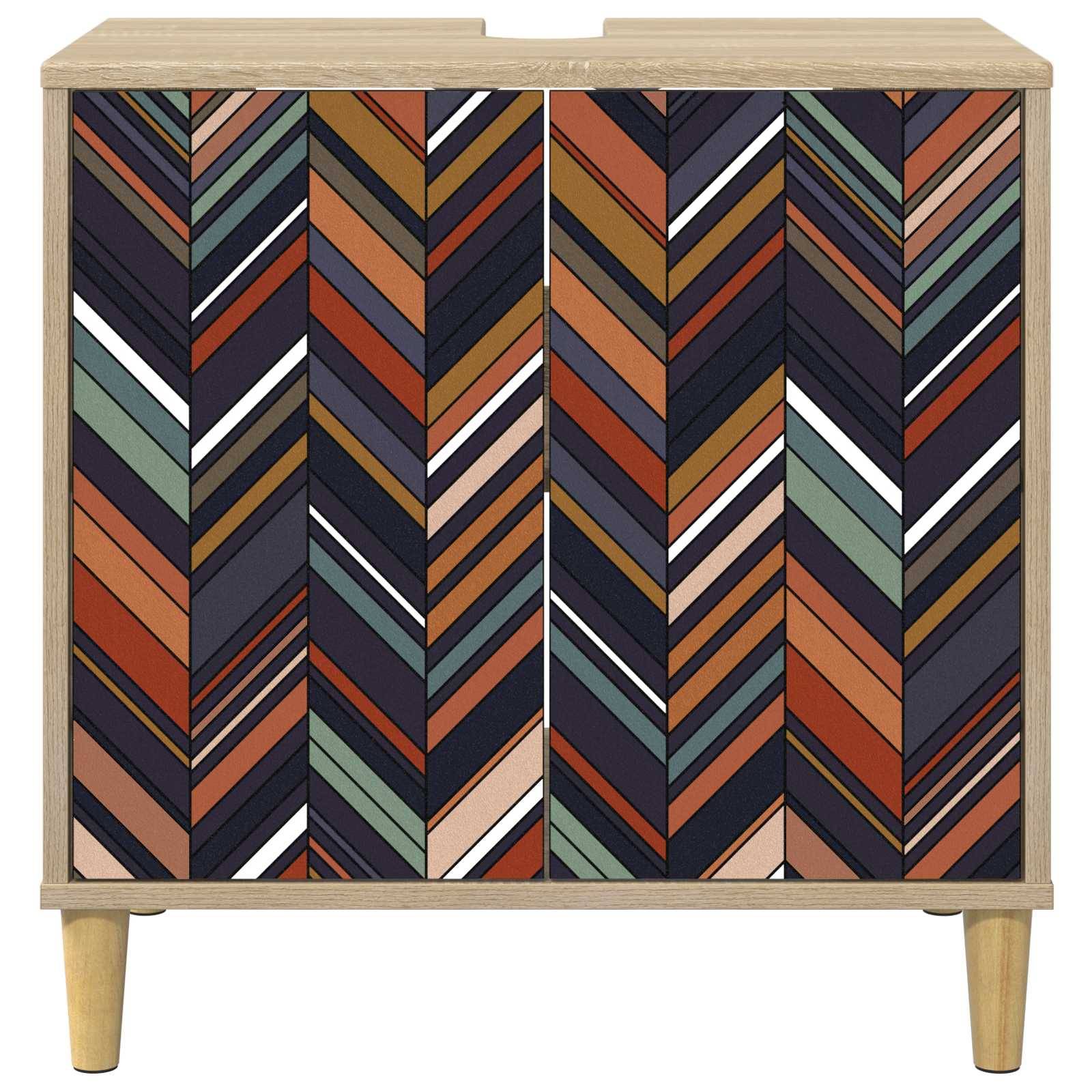 vidaXL Badezimmerschrank OMMEN Sonoma 60 x 40 x 60 cm Holzwerkstoff