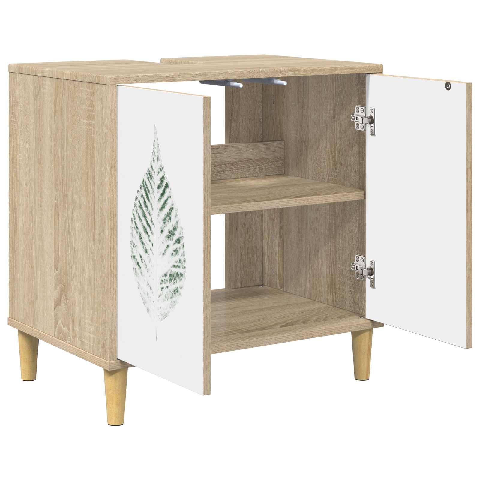vidaXL Badezimmerschrank HANAU Sonoma 60 x 40 x 60 cm Holzwerkstoff