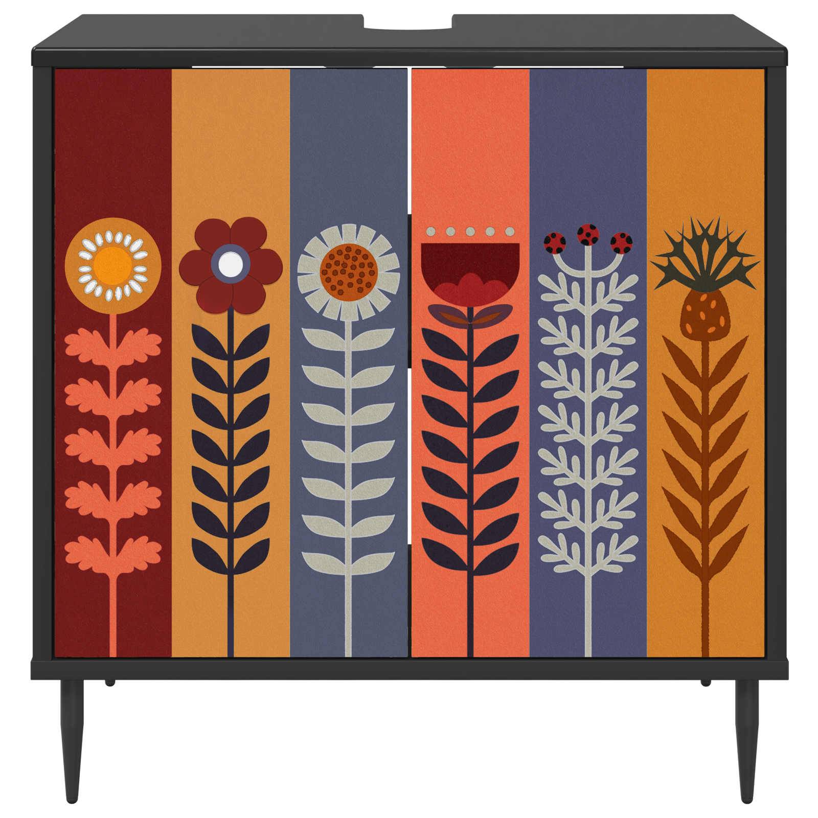 vidaXL Badezimmerschrank ESSEN Schwarz Eichen-Optik 60 x 40 x 61 cm