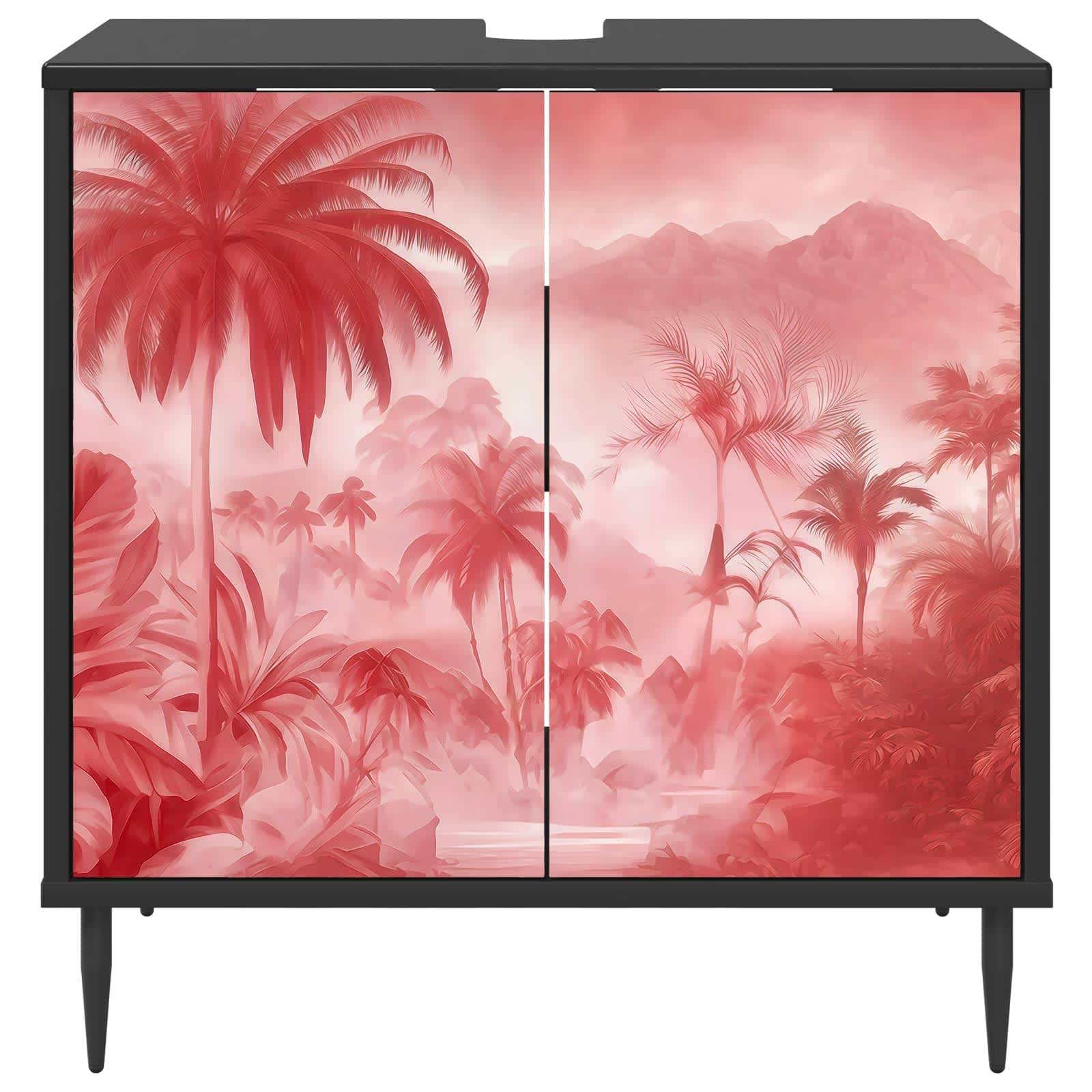 vidaXL Badezimmerschrank AACHEN Schwarz Eichen-Optik 60 x 40 x 61 cm