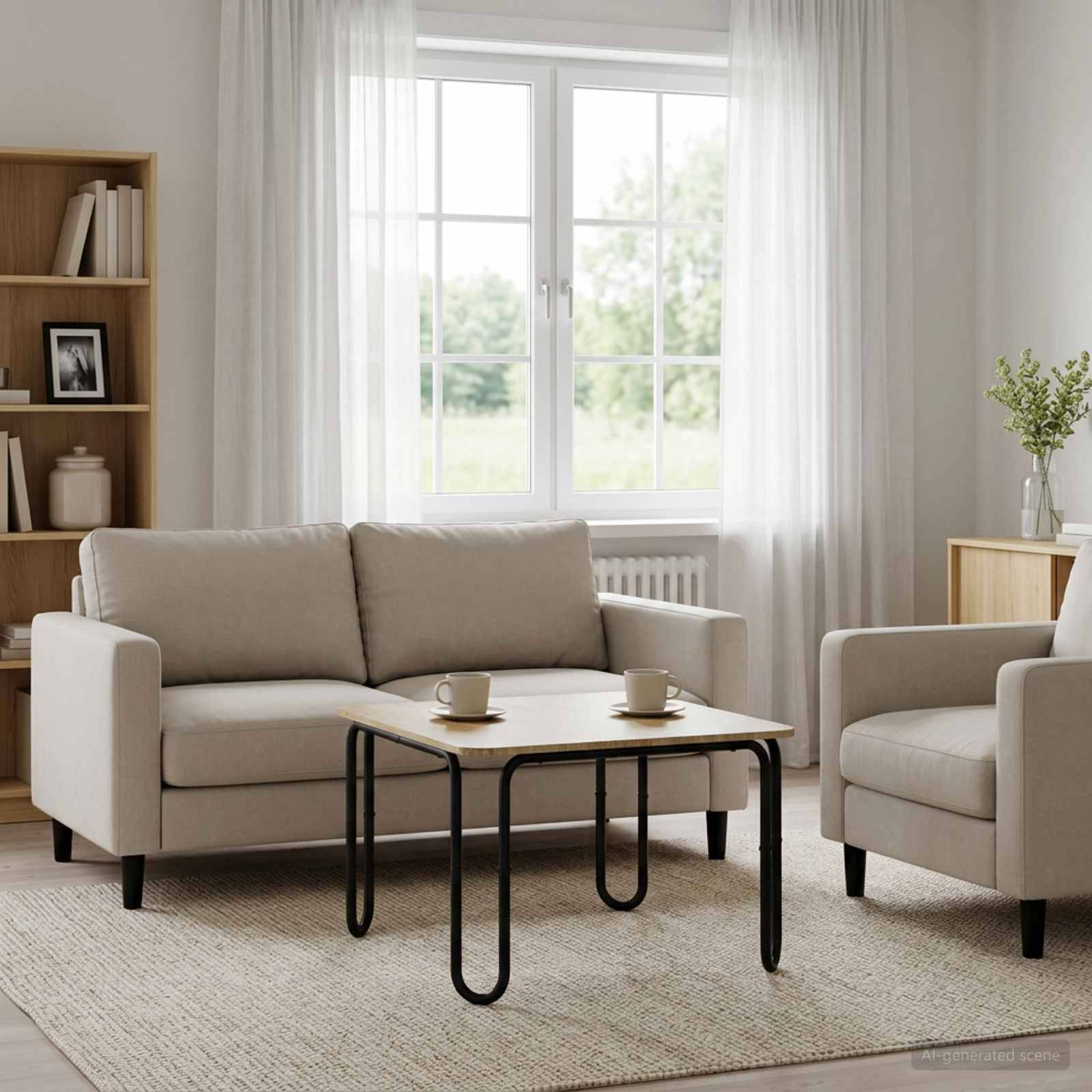 vidaXL Couchtisch Sonoma-Eiche 59 x 59 x 45 cm Holzwerkstoff