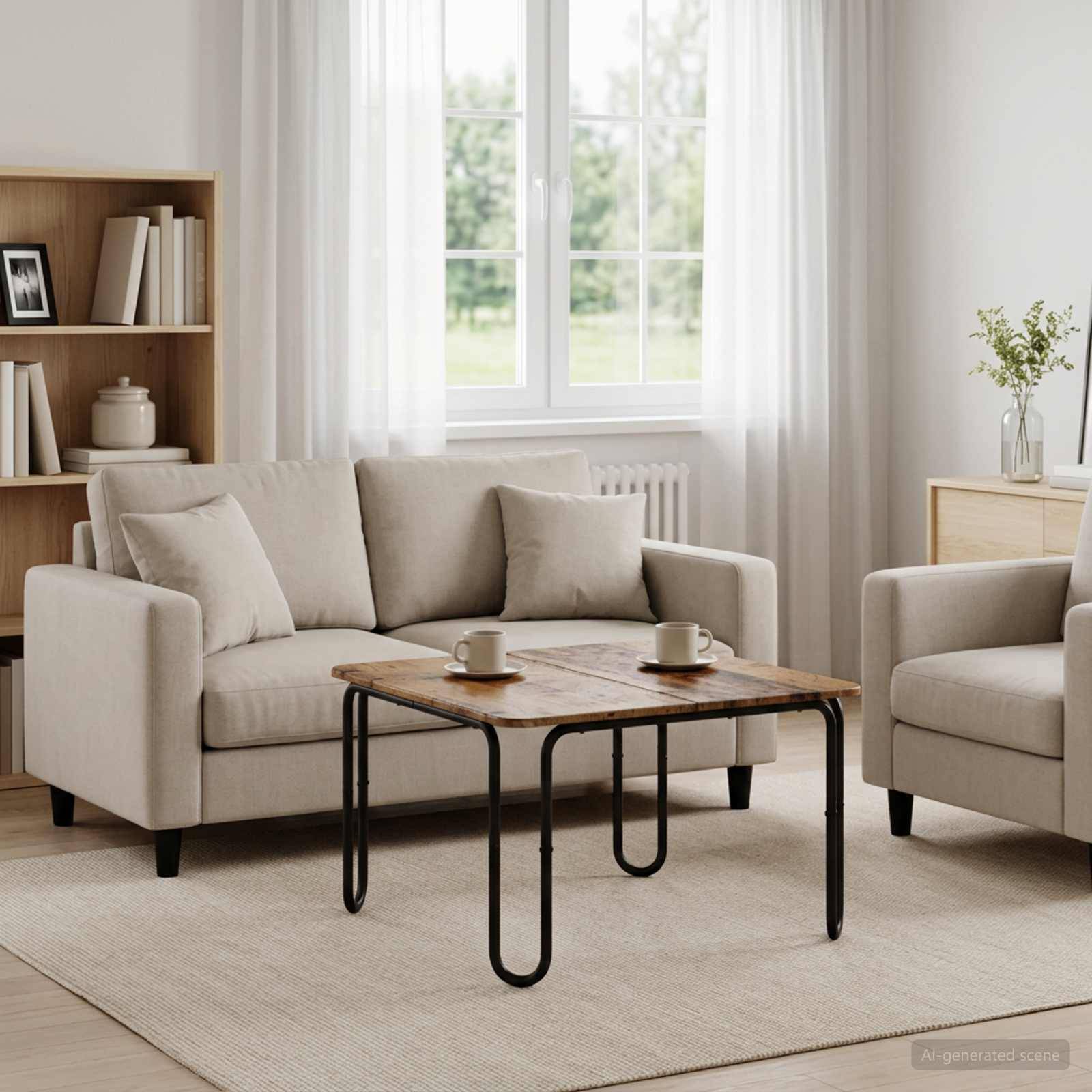 vidaXL Couchtisch Altholz 59 x 59 x 45 cm Holzwerkstoff