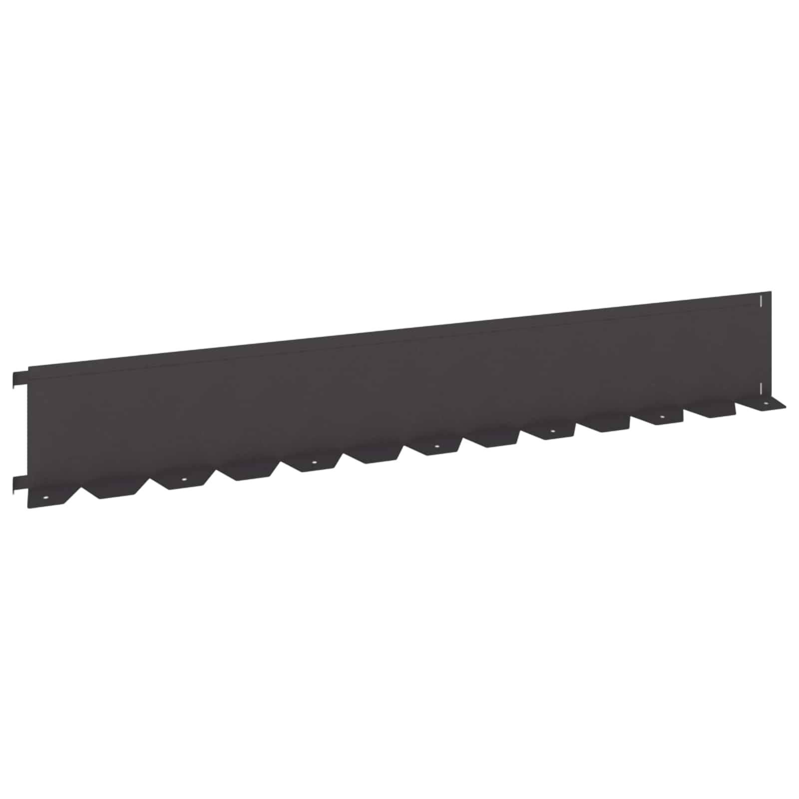 vidaXL Raseneinfassung 10 pcs 102 x 15 x 4 cm Stahl Schwarz