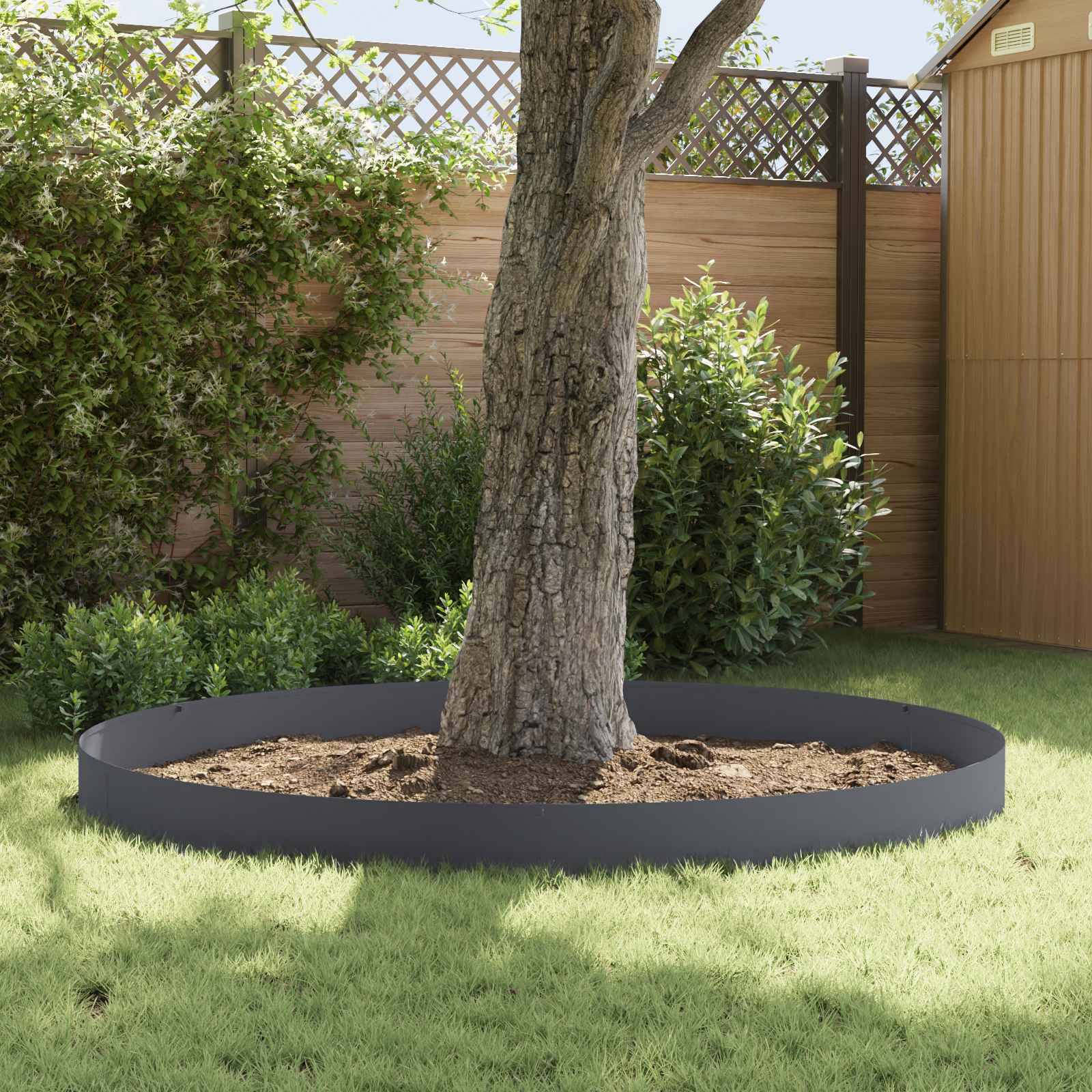 vidaXL Raseneinfassung 20 pcs 102 x 15 x 4 cm Stahl Anthrazit