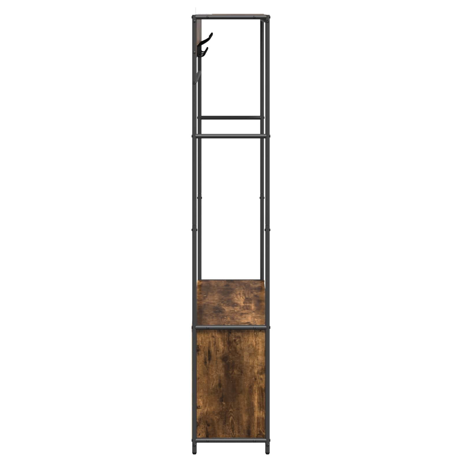 vidaXL Garderobenständer mit Schuhbank Raucheiche 100 x 32 x 180,5 cm