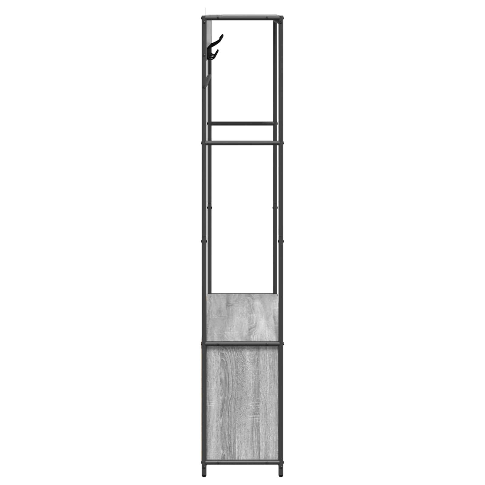 vidaXL Garderobenständer mit Schuhbank Sonoma-Grau 100 x 32 x 180,5 cm