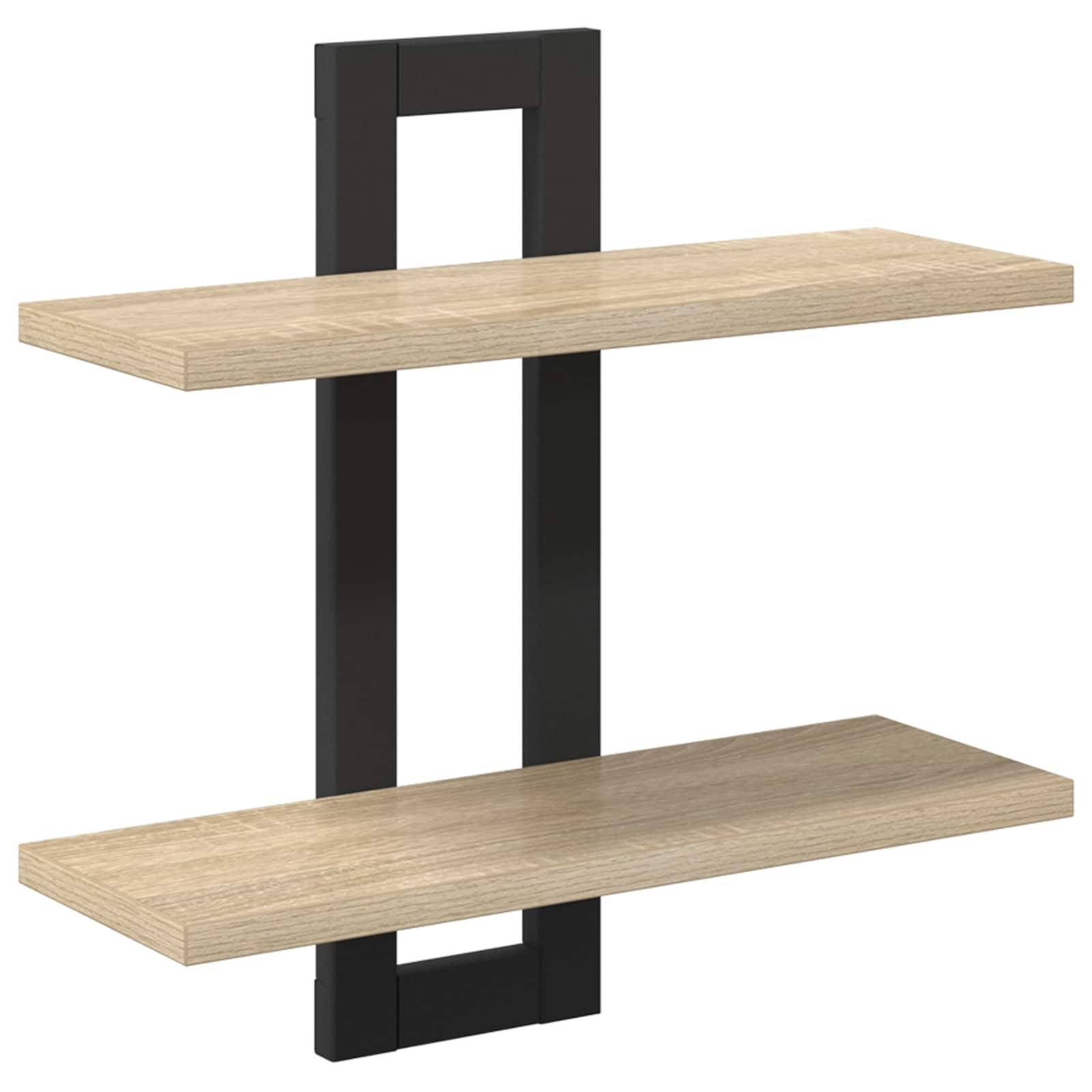vidaXL Schweberegale Sonoma-Eiche 40 x 15 x 40 cm Holzwerkstoff