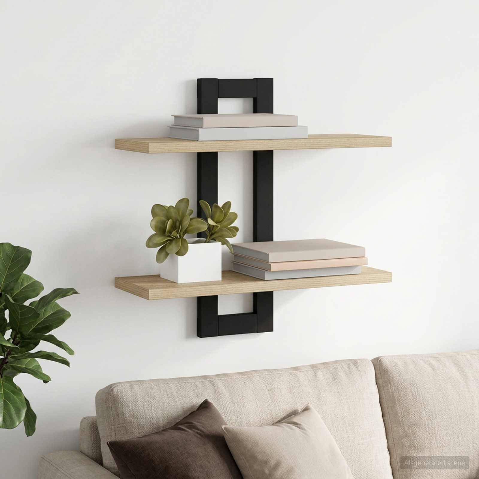 vidaXL Schweberegale Sonoma-Eiche 40 x 15 x 40 cm Holzwerkstoff