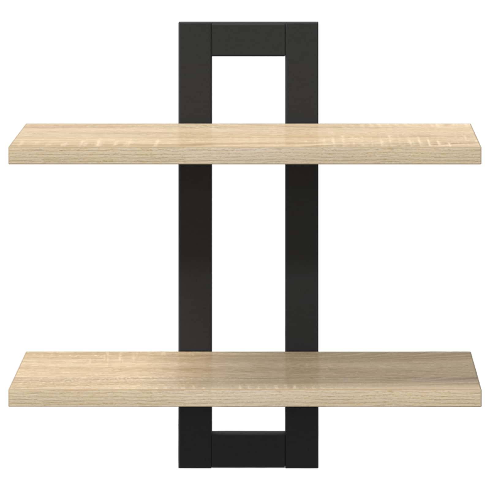 vidaXL Schweberegale Sonoma-Eiche 40 x 15 x 40 cm Holzwerkstoff