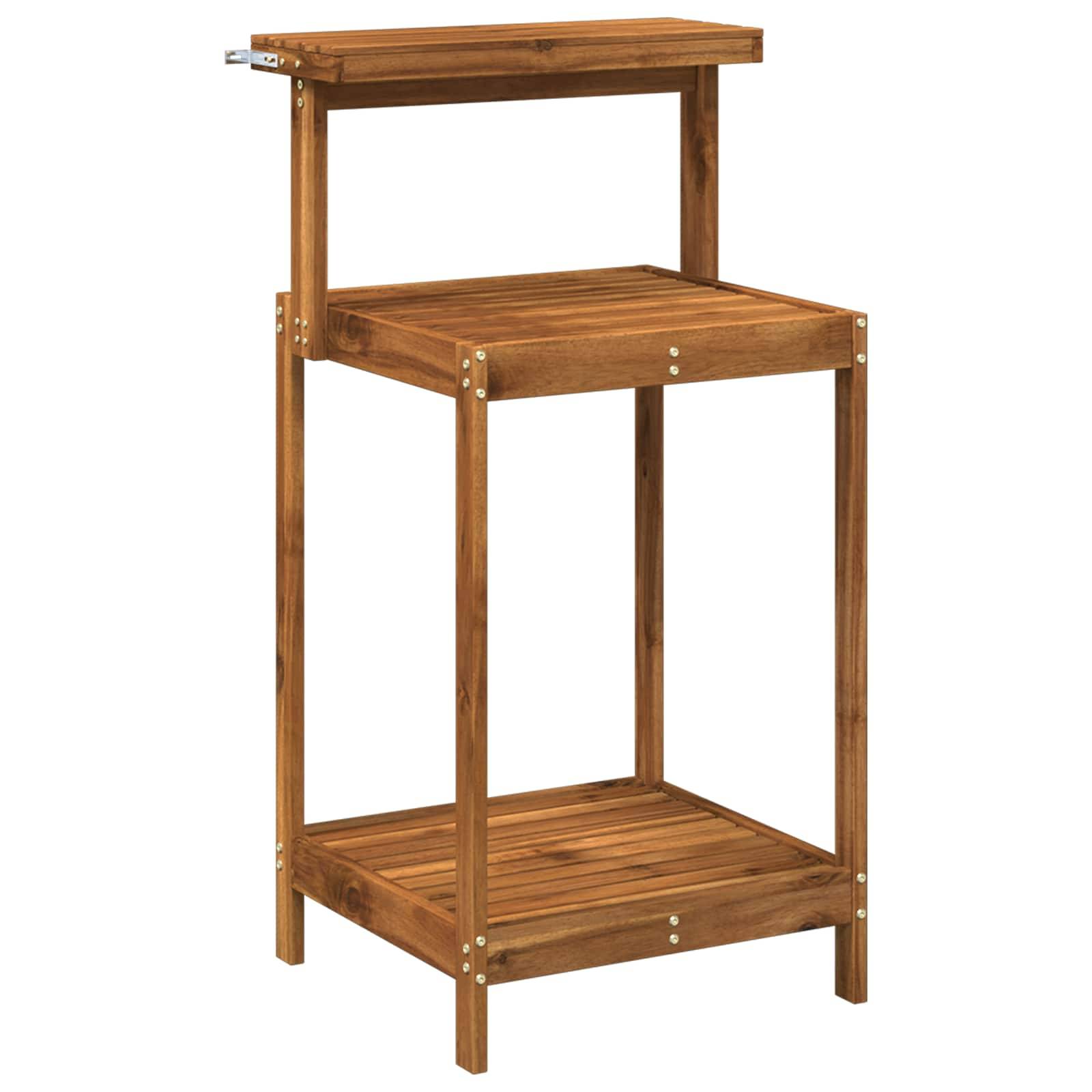 vidaXL Outdoor Umtopfbank 56,5 x 48,5 x 107 cm Massivholz Akazie Natur