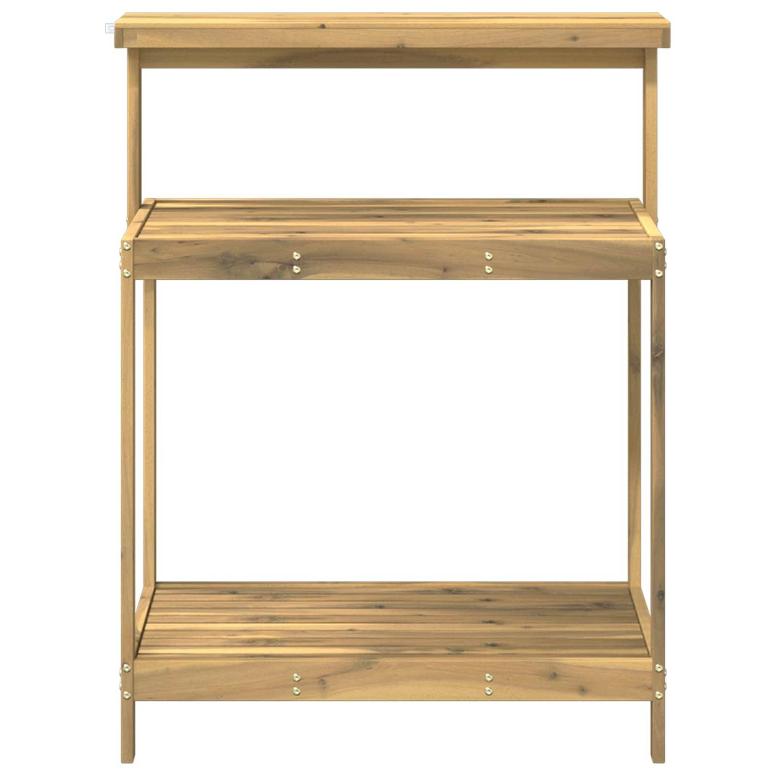 vidaXL Outdoor Umtopfbank 86,5 x 48,5 x 106 cm Massivholz Akazie Weiß