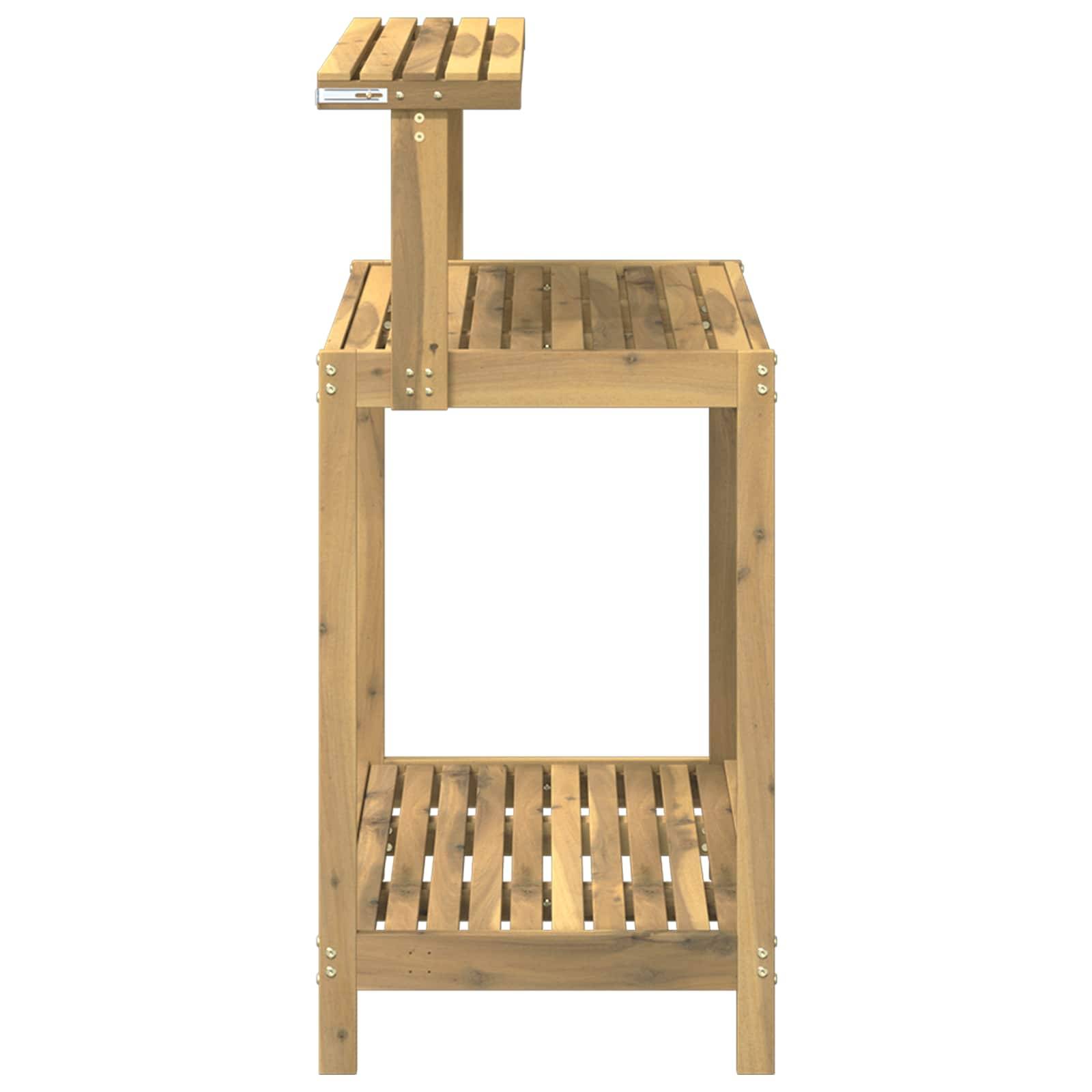 vidaXL Outdoor Umtopfbank 86,5 x 48,5 x 106 cm Massivholz Akazie Weiß