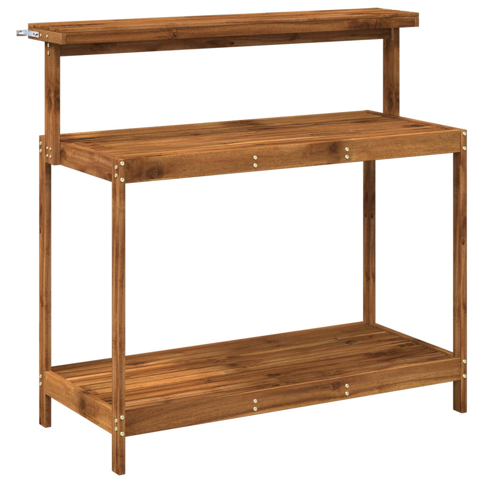 vidaXL Outdoor Umtopfbank 111,5 x 48,5 x 107 cm Massivholz Akazie
