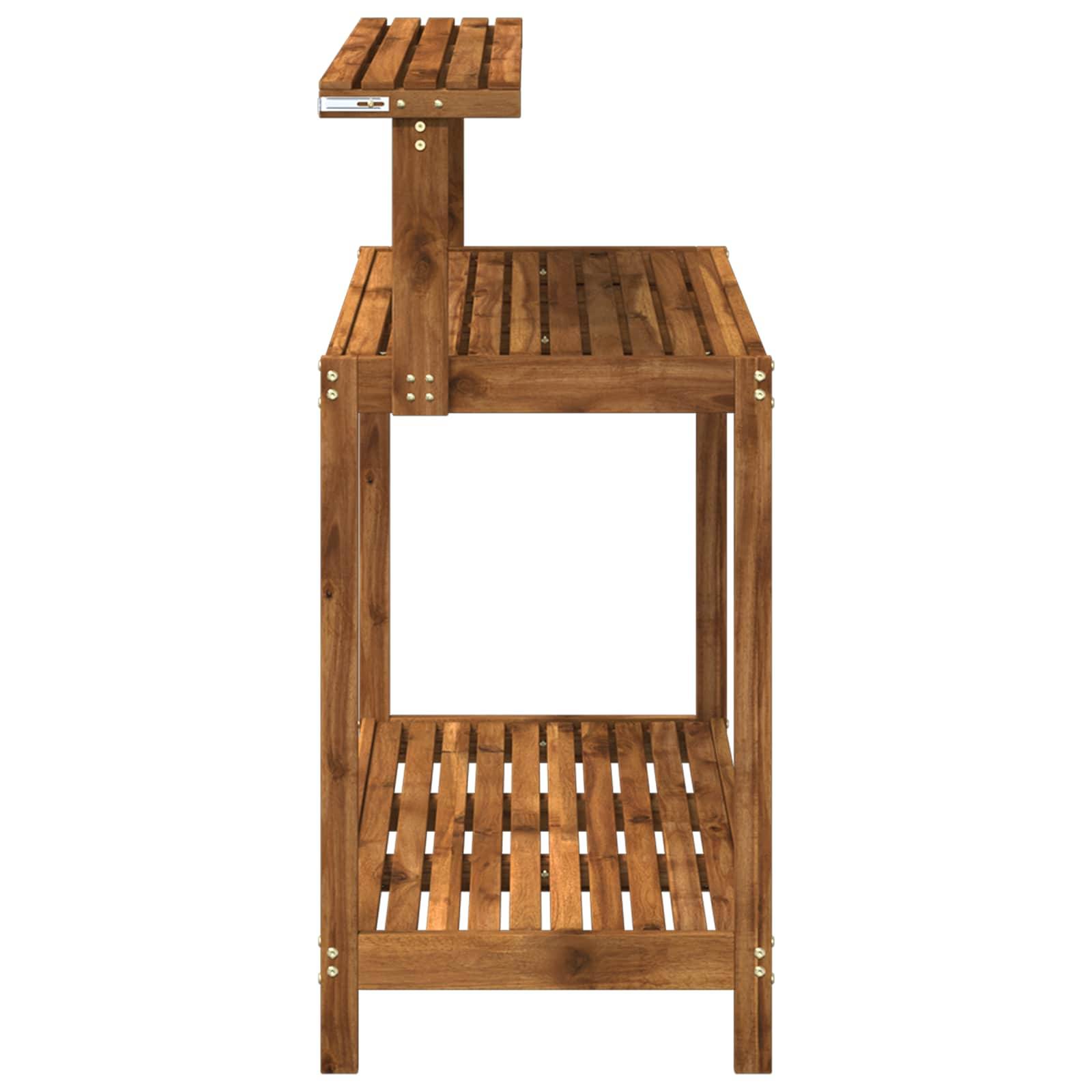 vidaXL Outdoor Umtopfbank 111,5 x 48,5 x 107 cm Massivholz Akazie