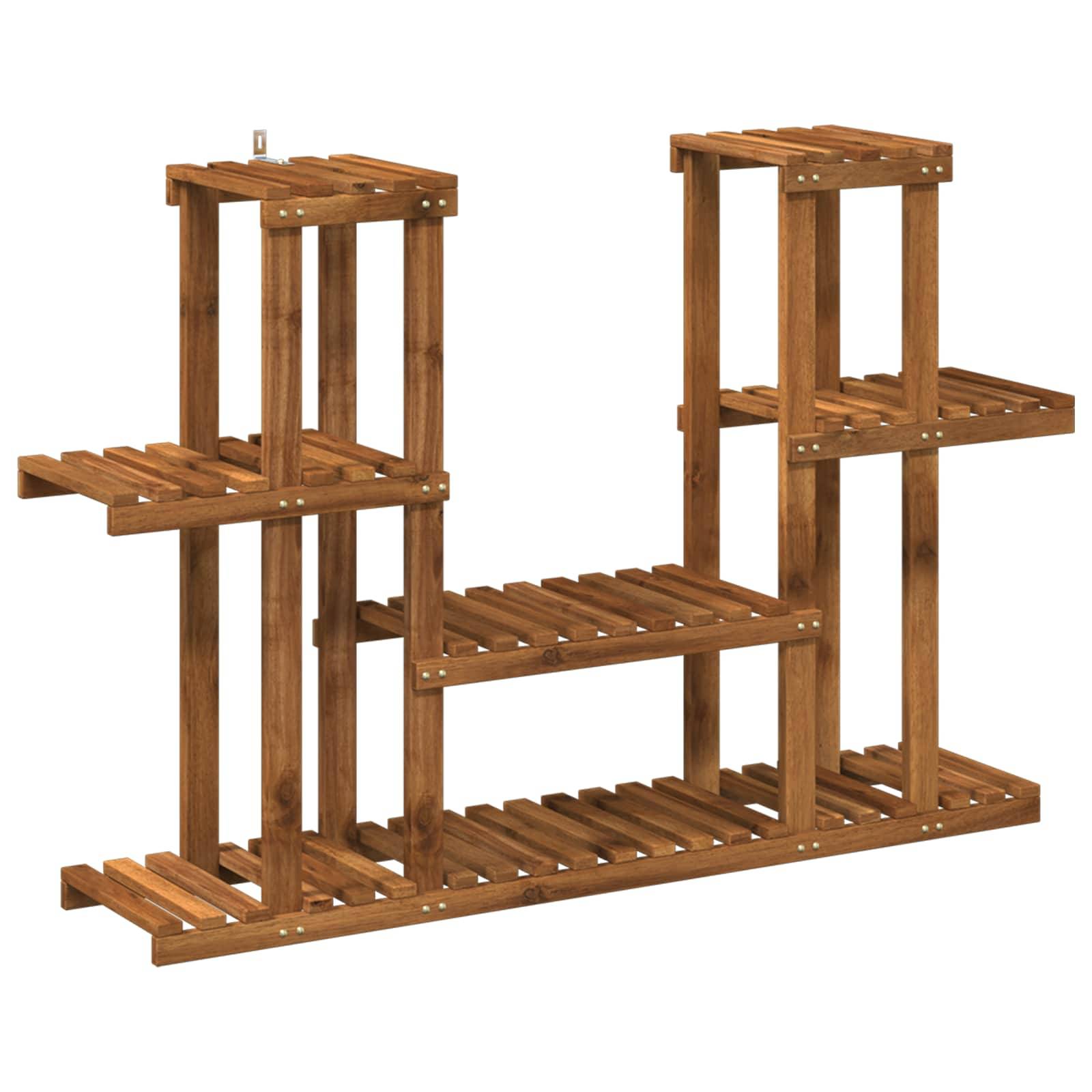 vidaXL Pflanzenständer Natur 123 x 25 x 78,5 cm Massivholz Akazie