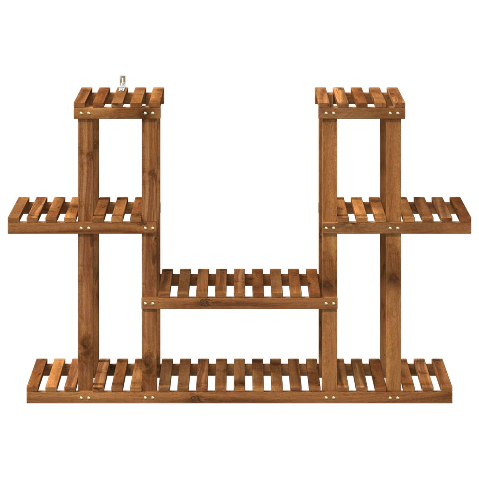 vidaXL Pflanzenständer Natur 123 x 25 x 78,5 cm Massivholz Akazie
