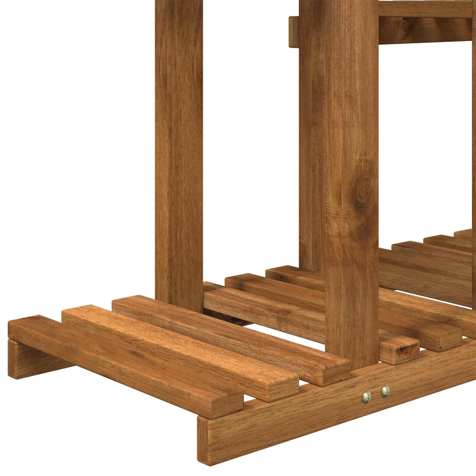 vidaXL Pflanzenständer Natur 123 x 25 x 78,5 cm Massivholz Akazie