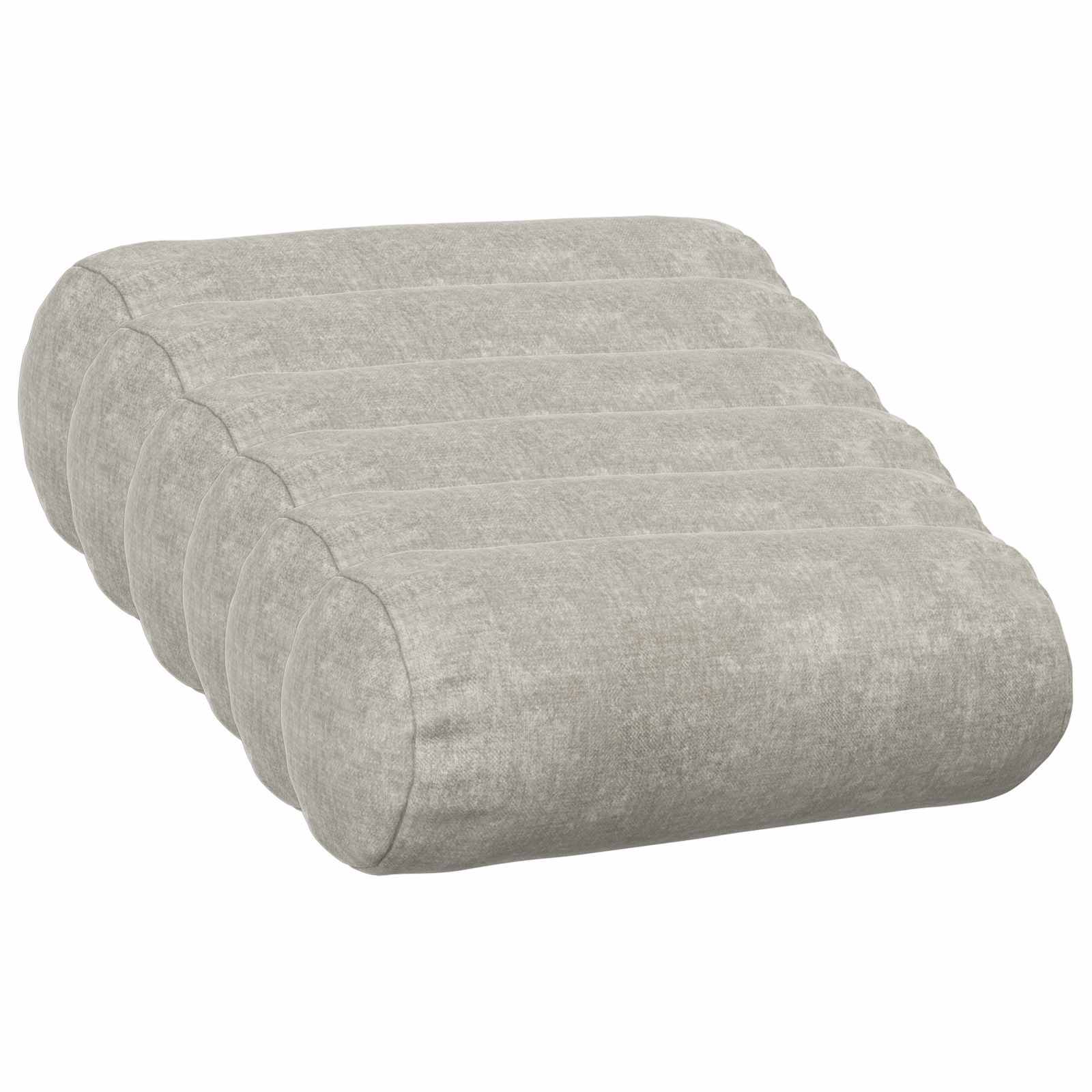 vidaXL Kissenbezug 6 pcs HEERLEN Hellgrau Ø 15 x 40 cm Chenille-Stoff