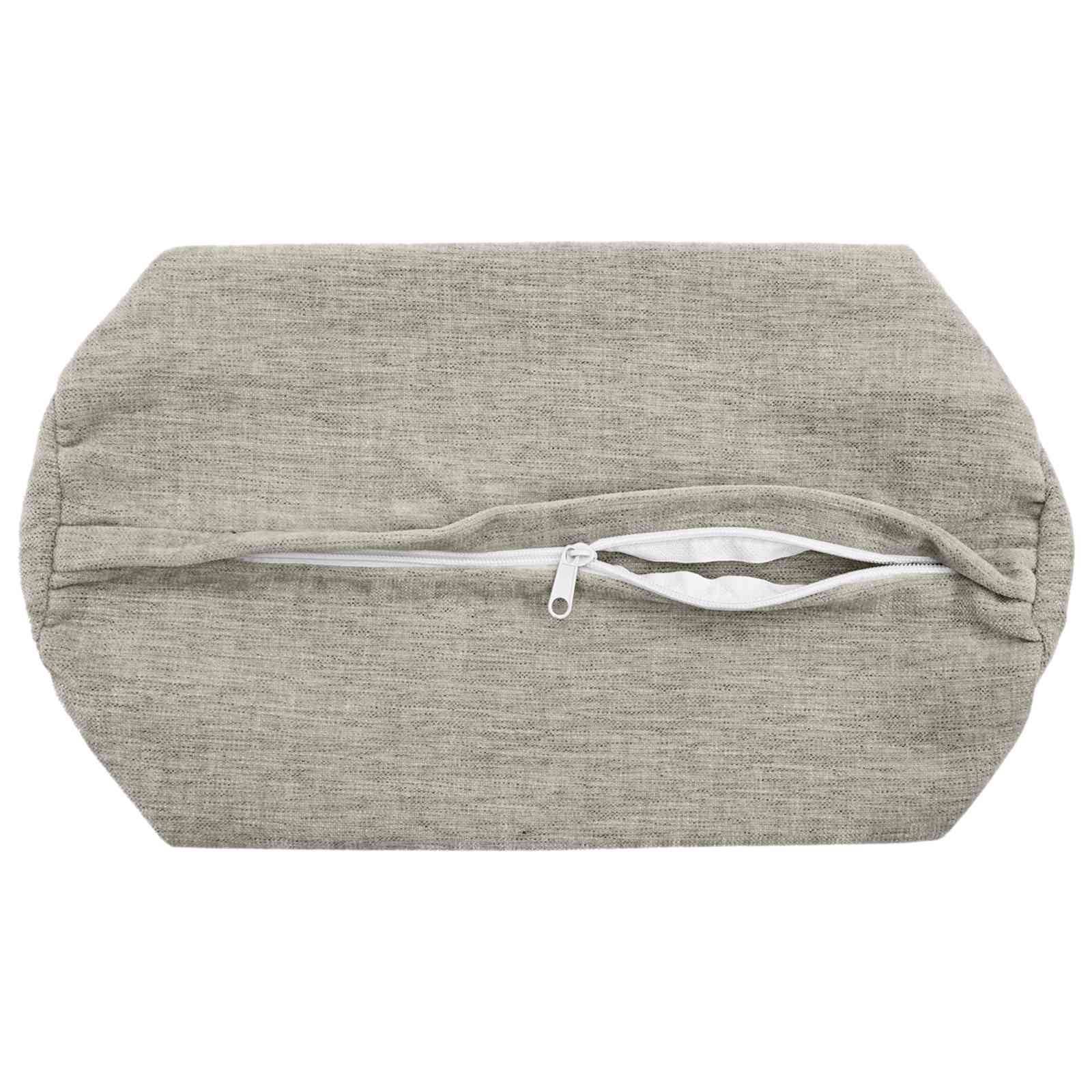vidaXL Kissenbezug 6 pcs HEERLEN Hellgrau Ø 15 x 40 cm Chenille-Stoff