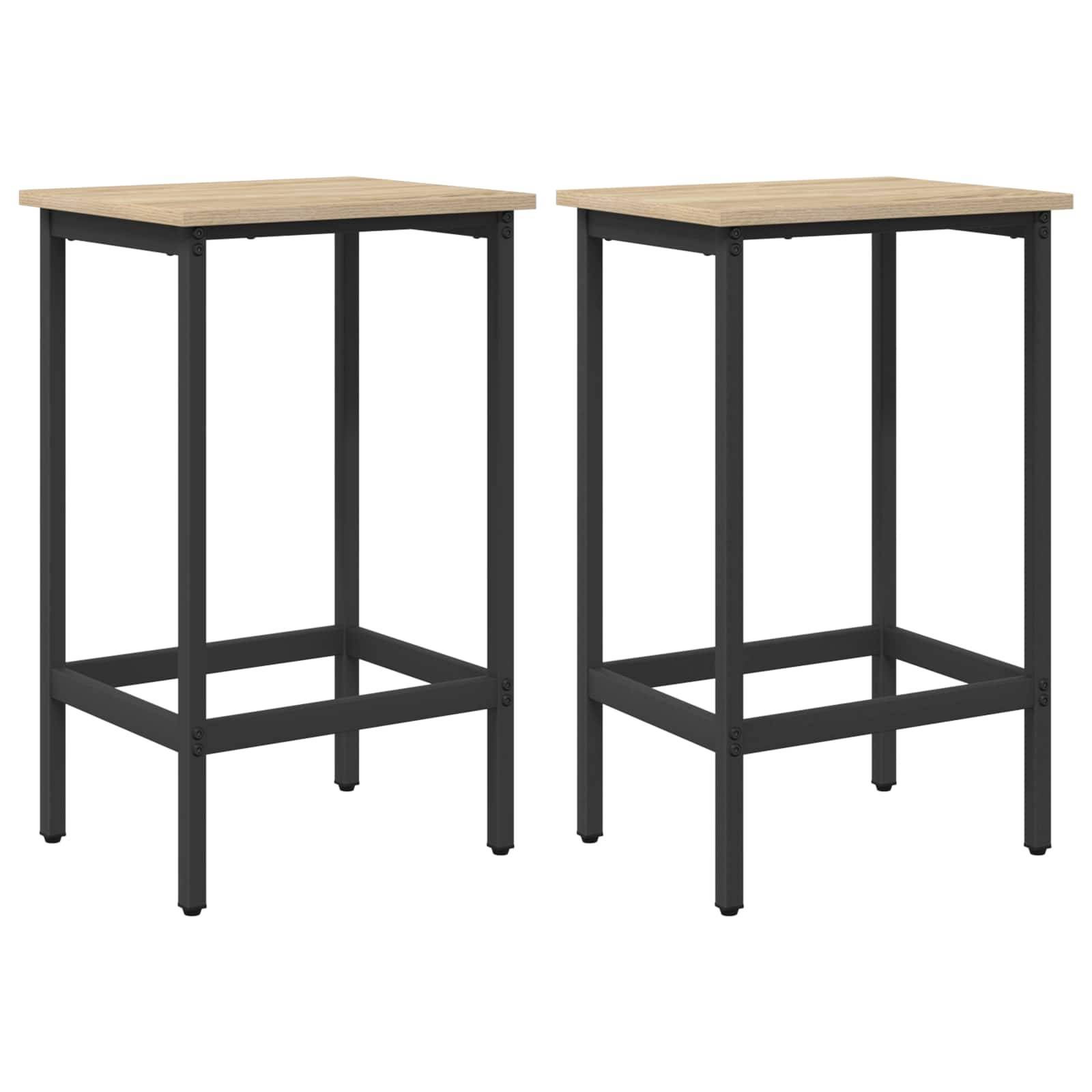 vidaXL Barhocker 2 pcs Sonoma-Eiche 40 x 32 x 64 cm Holzwerkstoff