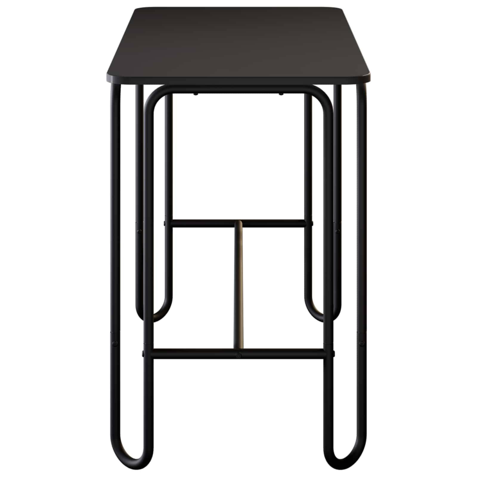 vidaXL Esstisch 100 x 50 x 75 cm Holzwerkstoff Schwarz Rechtwinklig