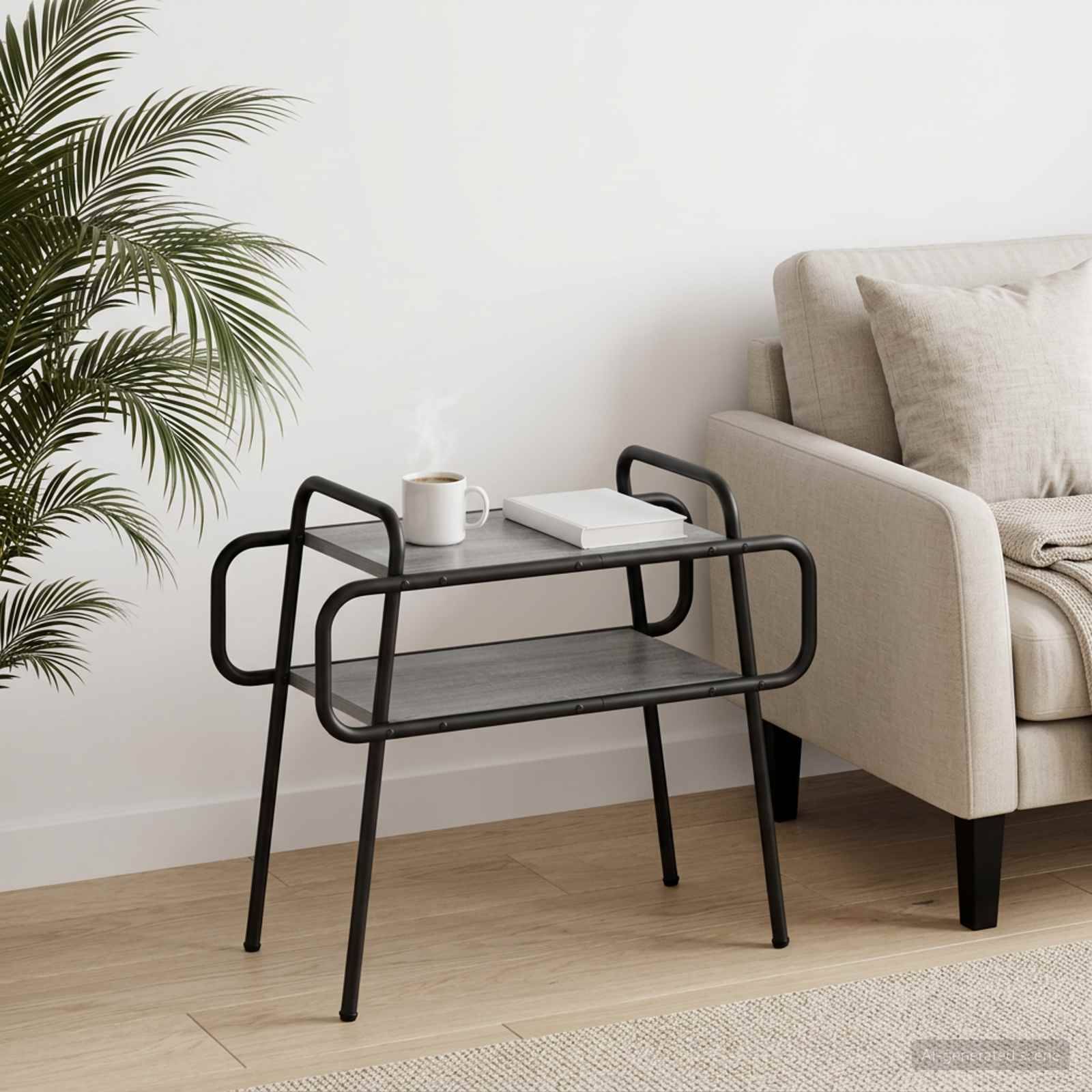 vidaXL Couchtisch Grau Sonoma 60 x 30 x 51 cm Holzwerkstoff