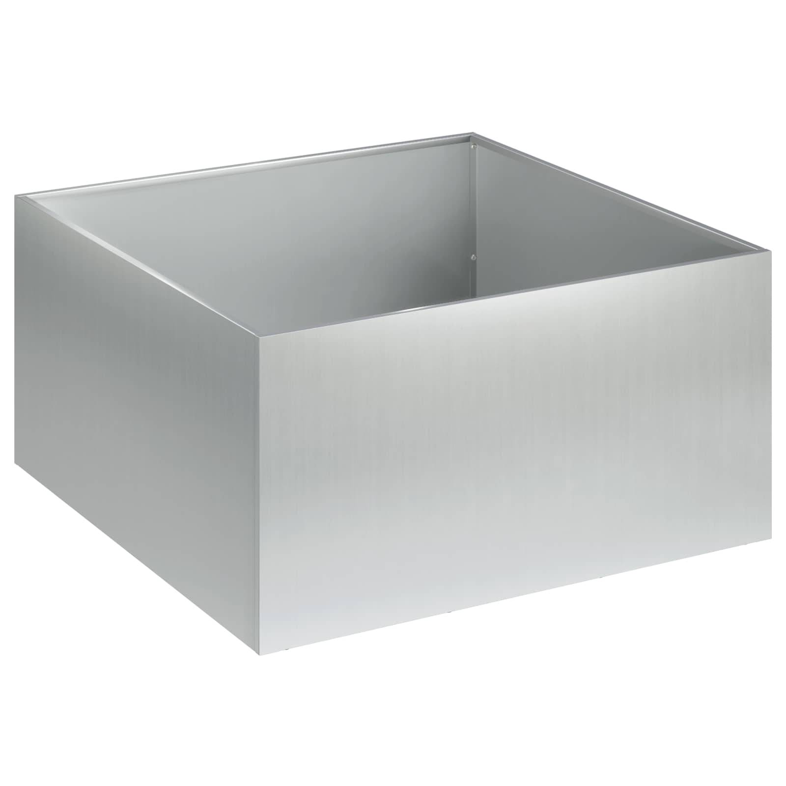 vidaXL Garten-Pflanzgefäß Silber 60 x 60 x 30 cm Verzinkter Stahl