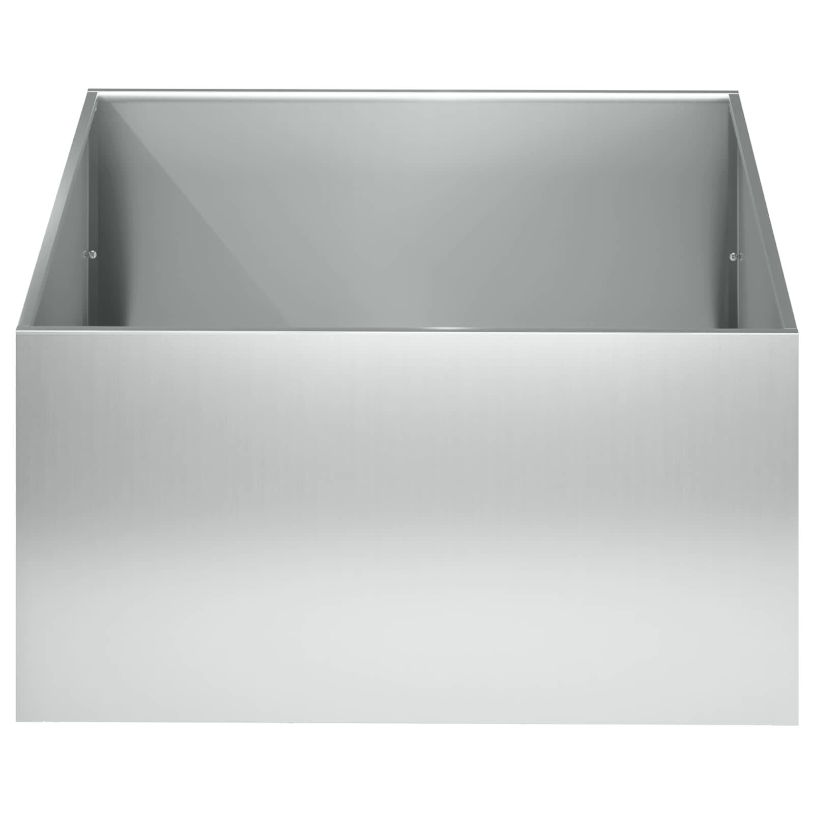 vidaXL Garten-Pflanzgefäß 2 Stk. Silber 60 x 60 x 30 cm
