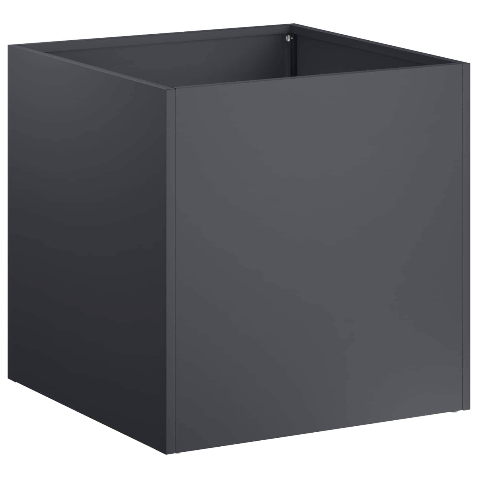 vidaXL Garten-Pflanzgefäß 2 Stk. Anthrazit 25 x 25 x 25 cm