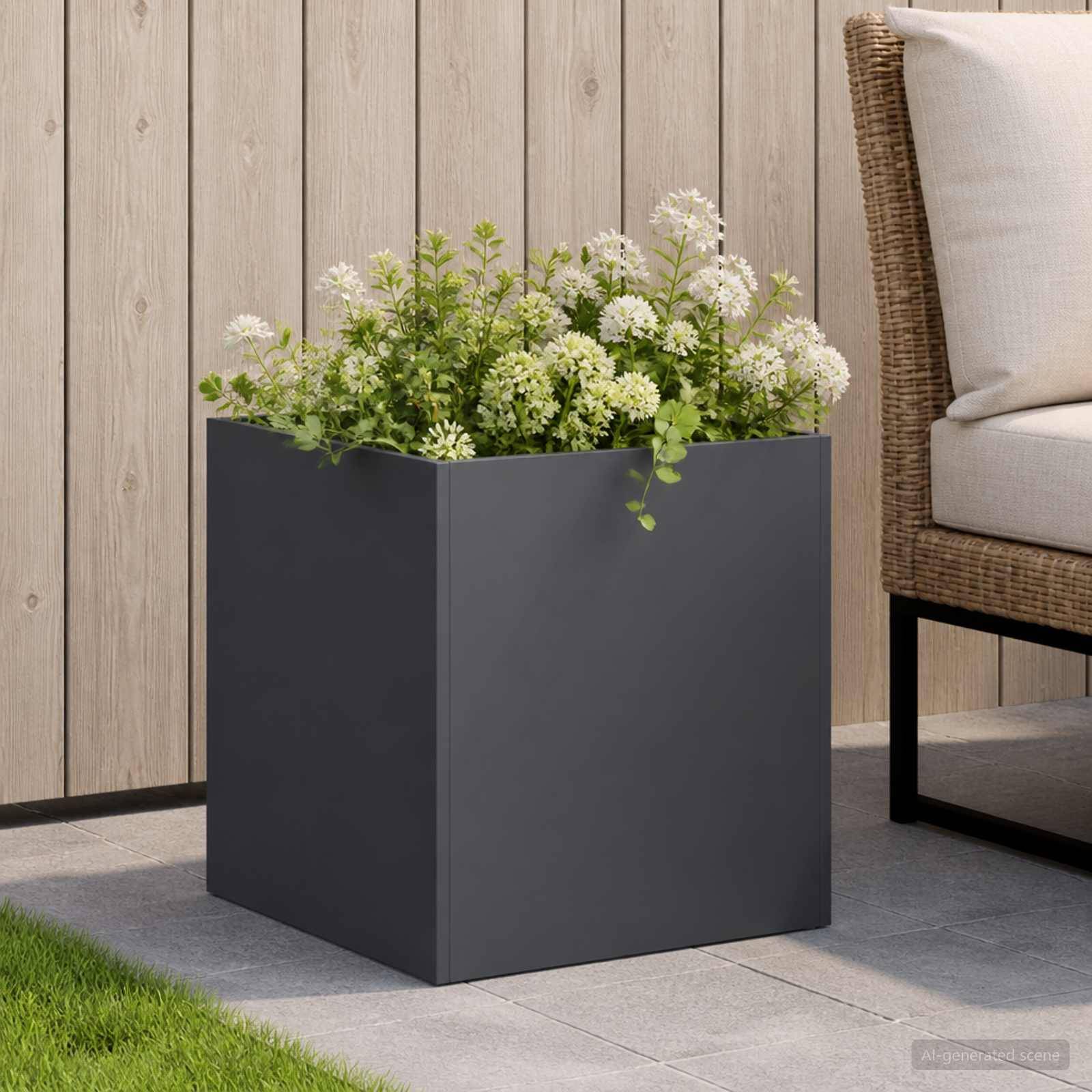 vidaXL Garten-Pflanzgefäß Anthrazit 35 x 35 x 35 cm