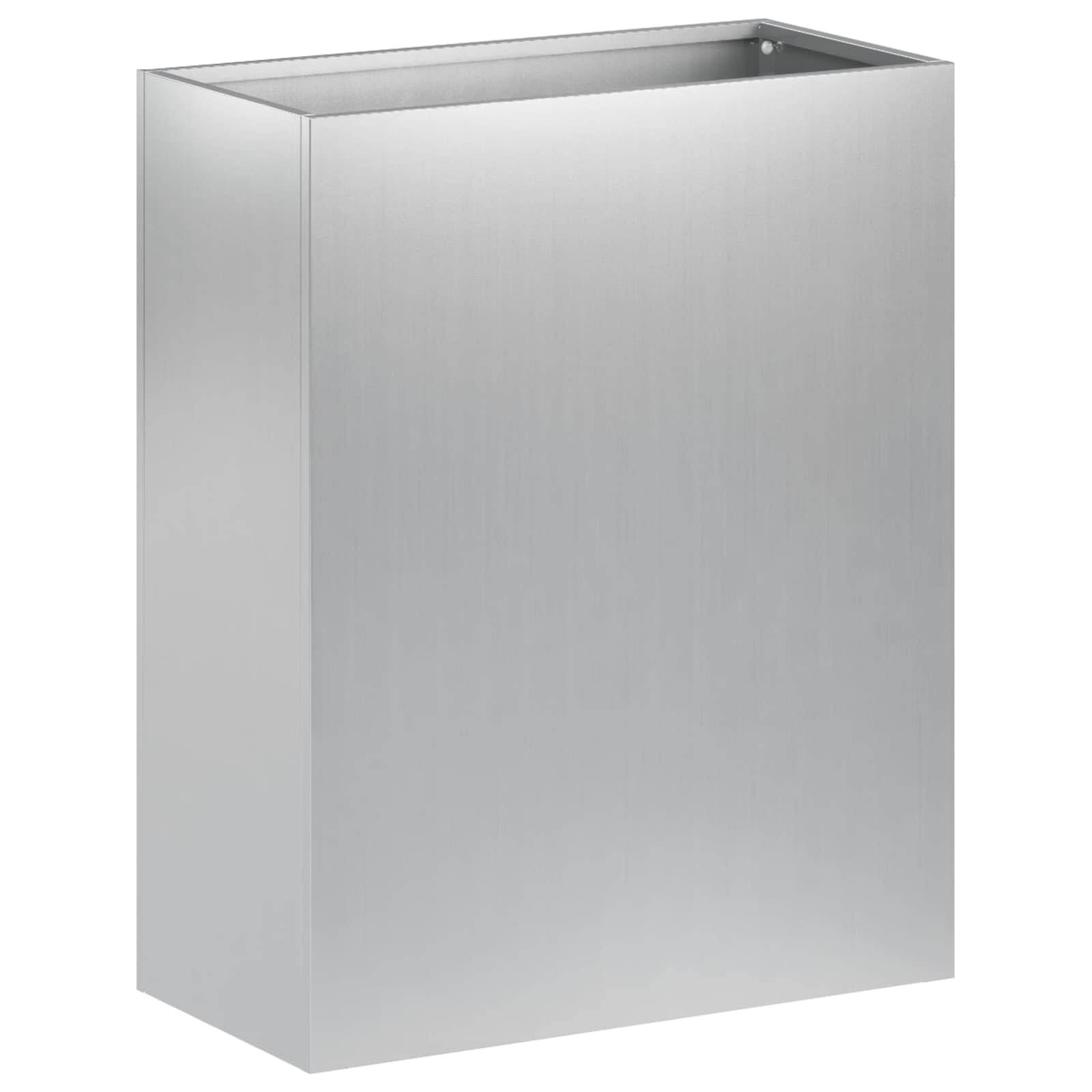 vidaXL Garten-Pflanzgefäß Silber 40 x 20 x 40 cm Verzinkter Stahl