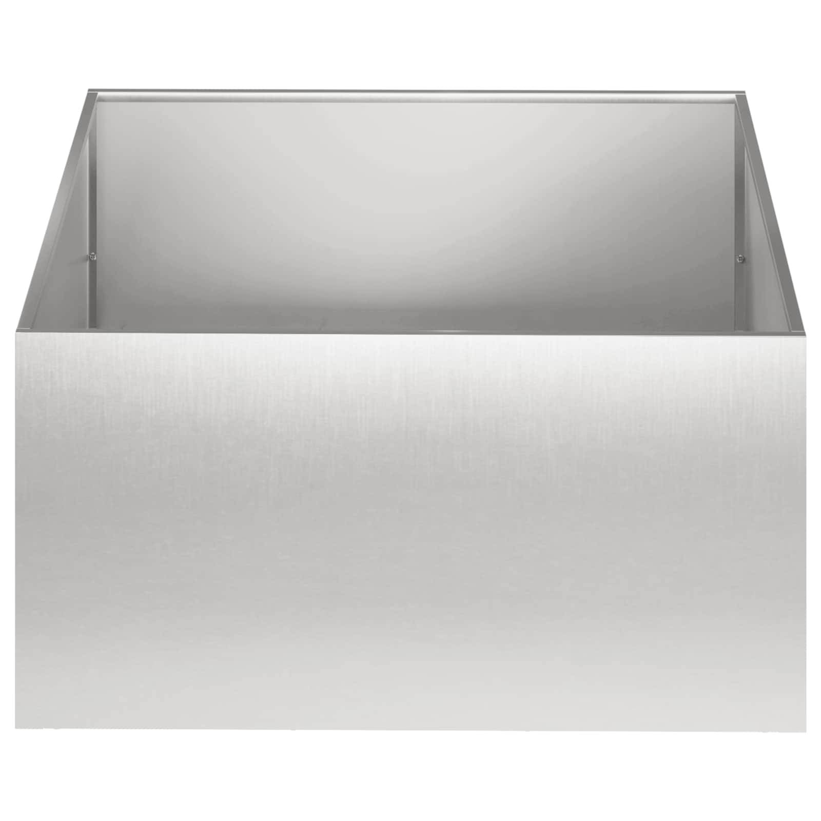 vidaXL Garten-Pflanzgefäß 2 Stk. Silber 40 x 40 x 30 cm Edelstahl